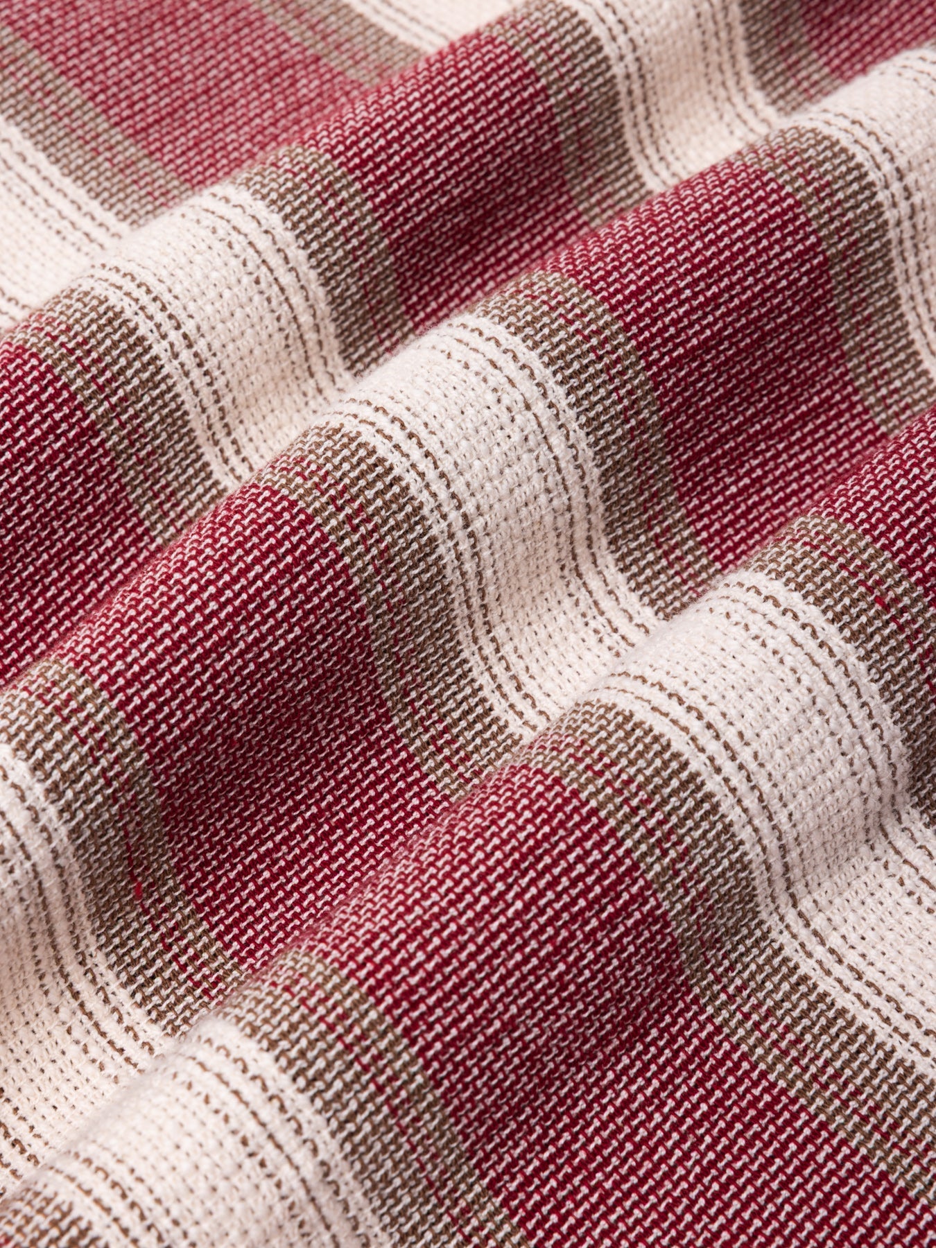 Crammond Shirt - Red / Brown Stripe