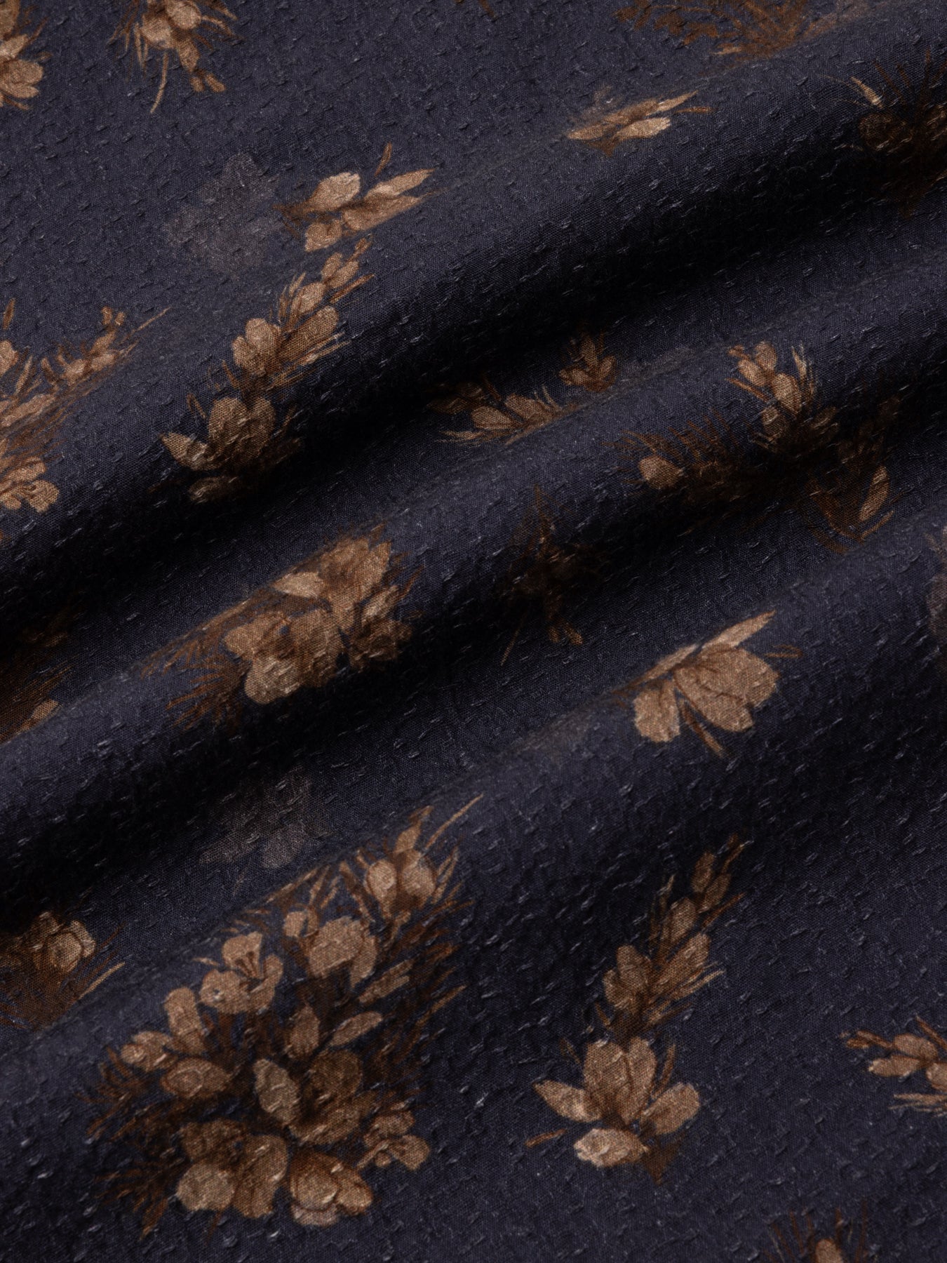 Crammond Shirt - Navy Gorse Print