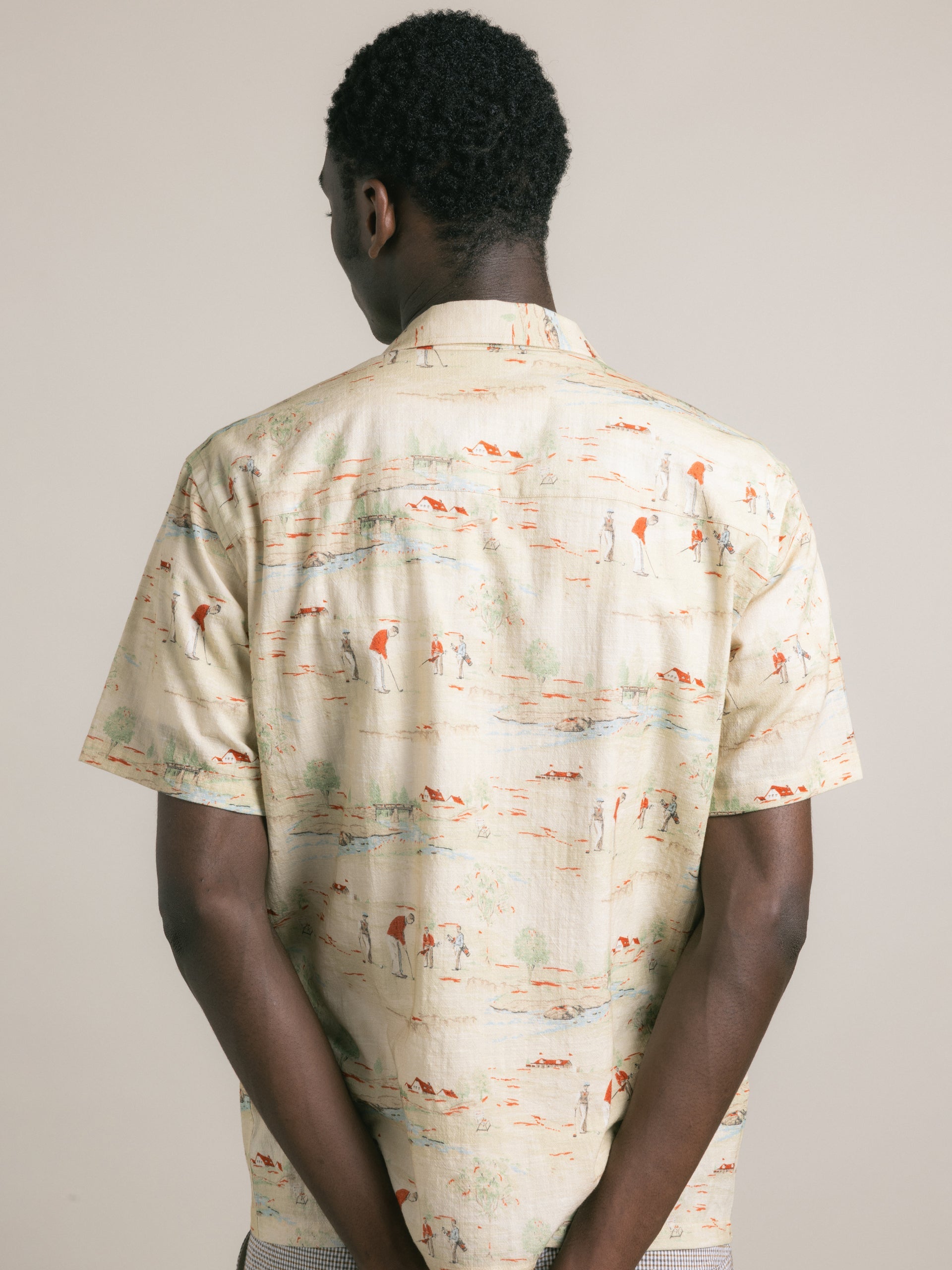 Crammond Shirt - Oatmeal Golf