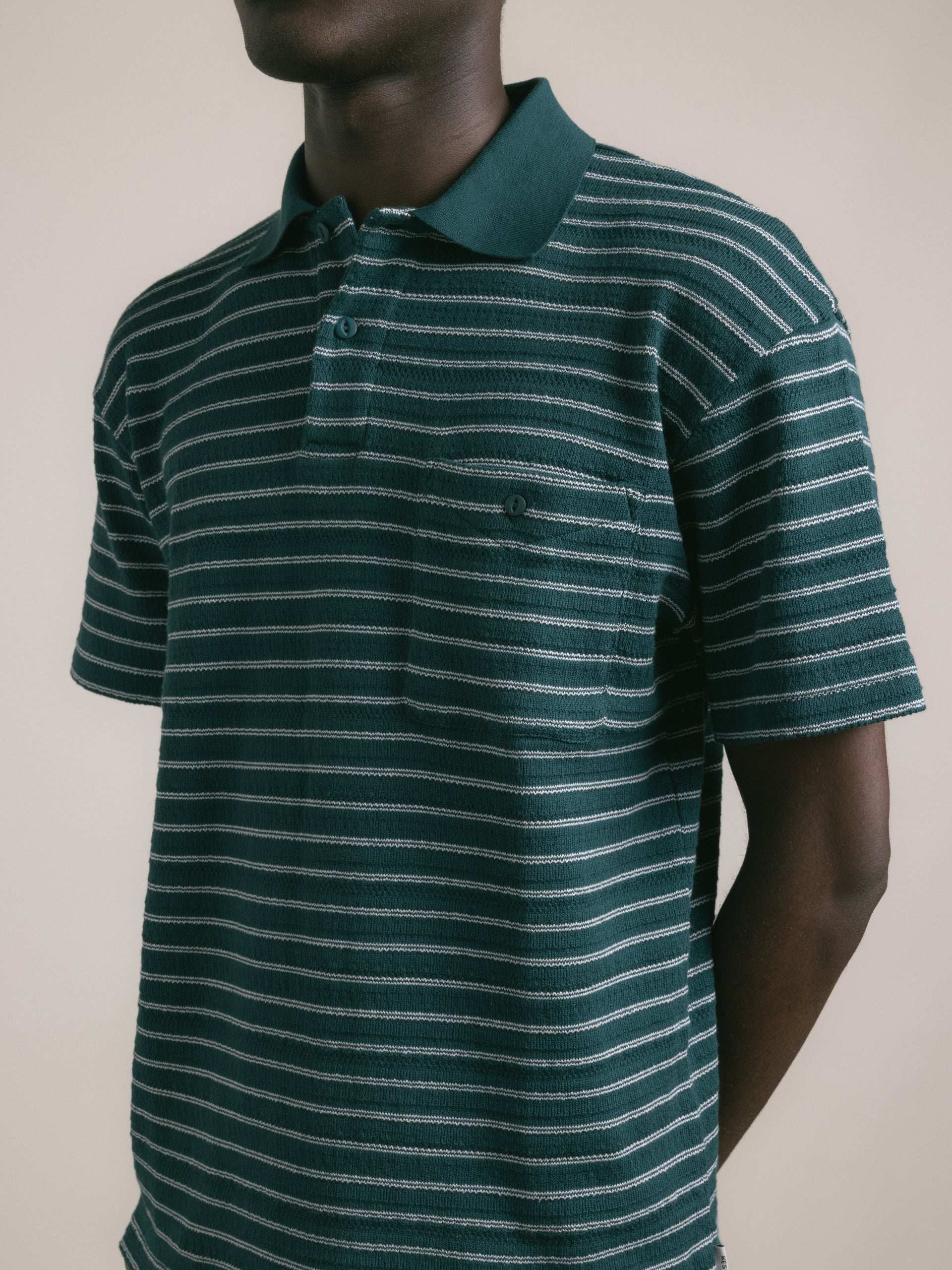Dunn Polo - Green / Ecru