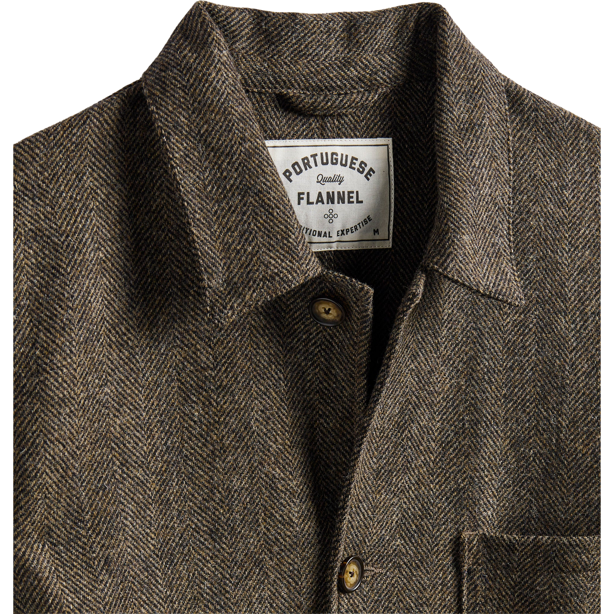 Labura Herringbone Wool Coat - Brown