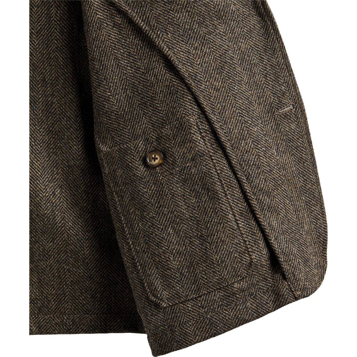Labura Herringbone Wool Coat - Brown