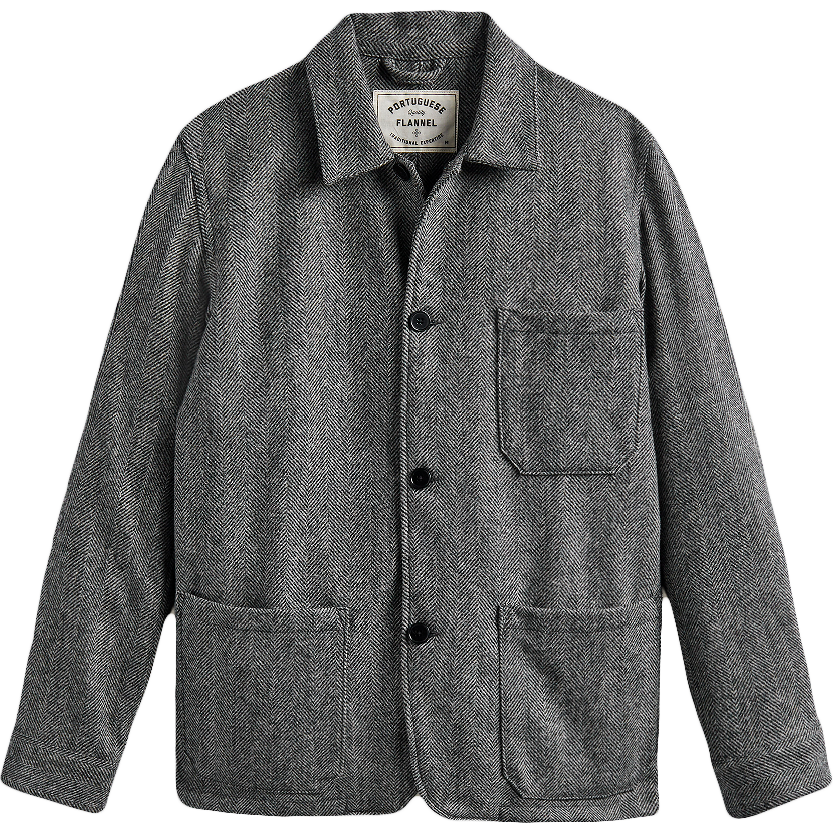 Labura Wool Herringbone Coat - Grey