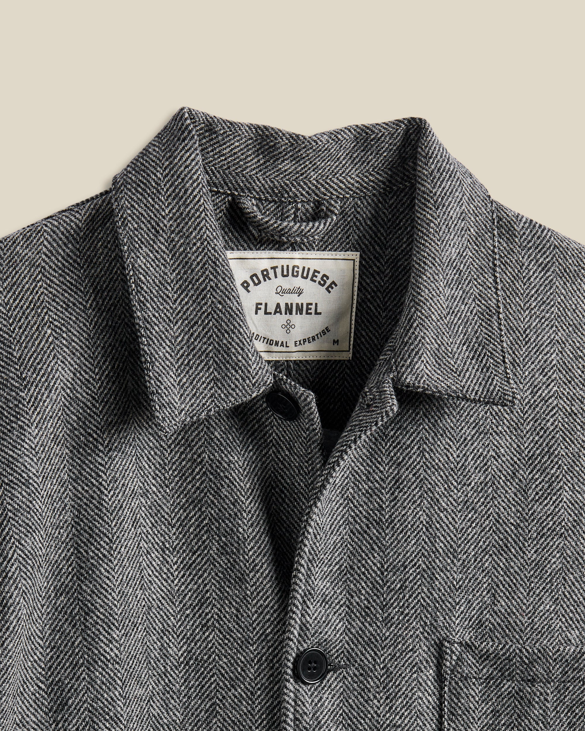 Labura Wool Herringbone Coat - Grey