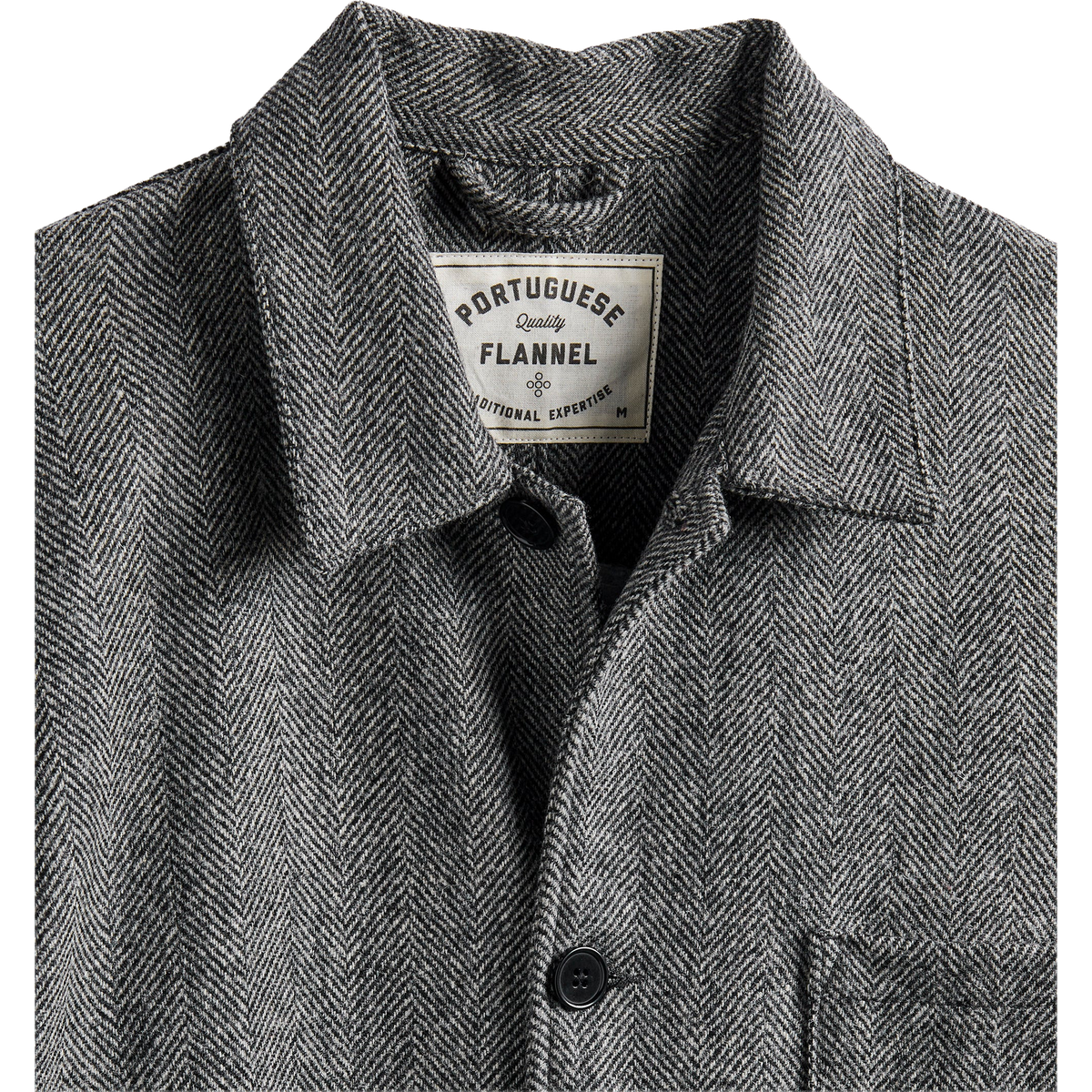 Labura Herringbone Wool Coat - Grey