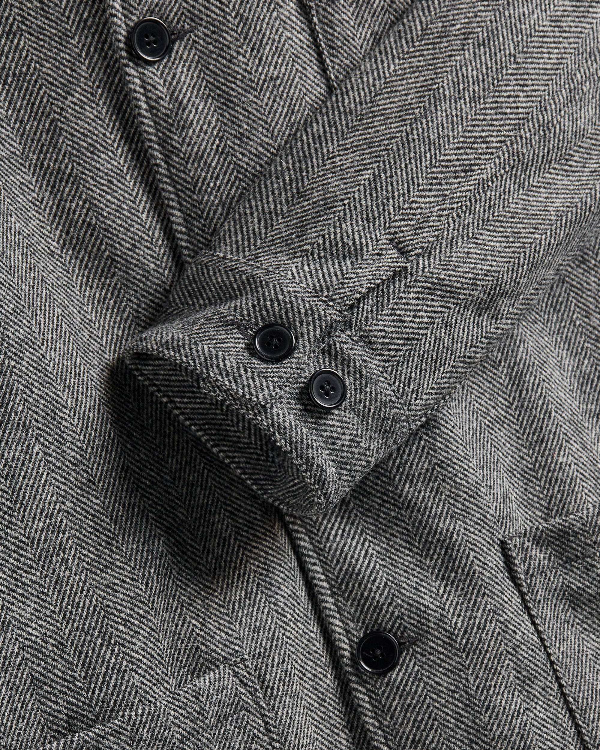 Labura Wool Herringbone Coat - Grey