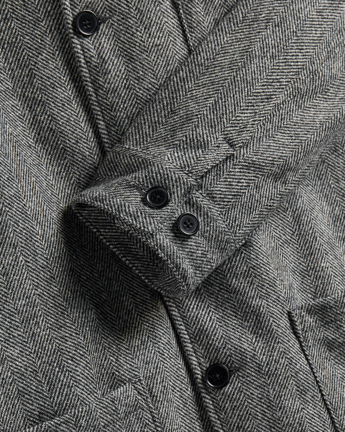 Labura Herringbone Wool Coat - Grey