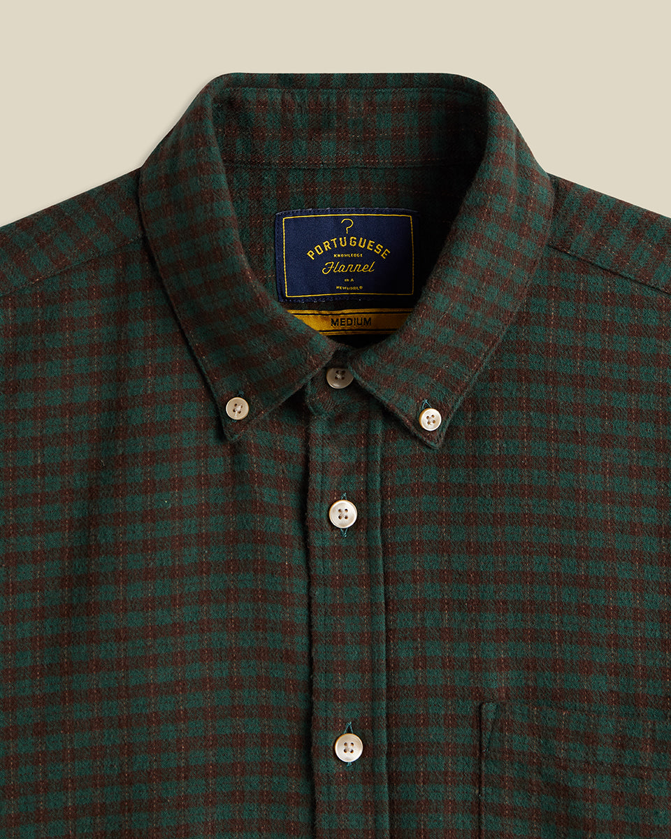 Lago Flannel - Green / Brown