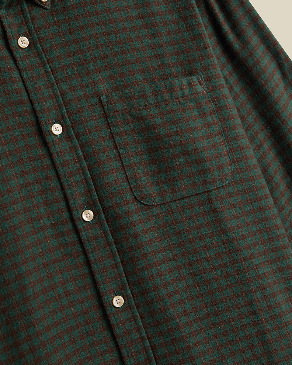 Lago Flannel - Green / Brown