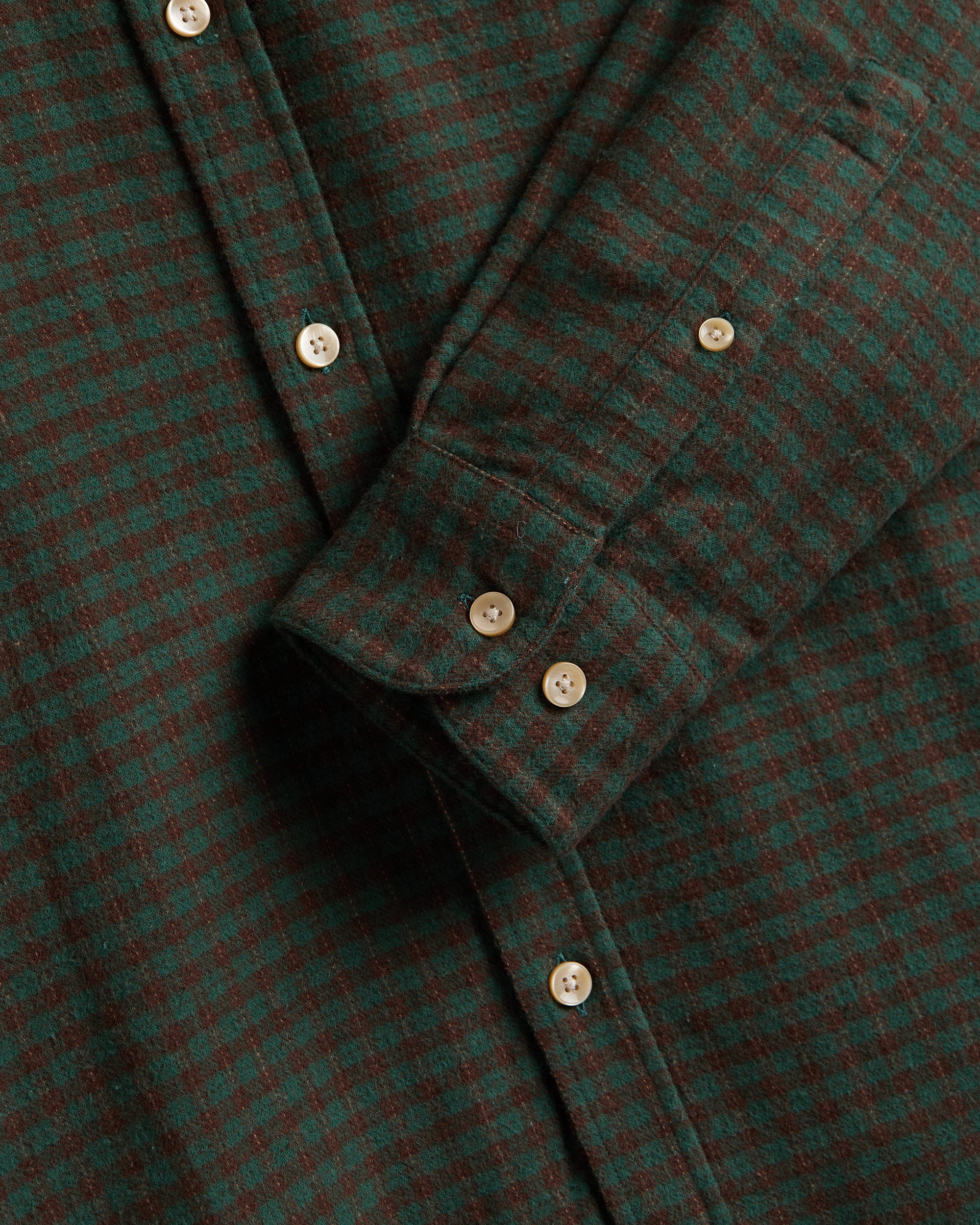 Lago Flannel - Green / Brown