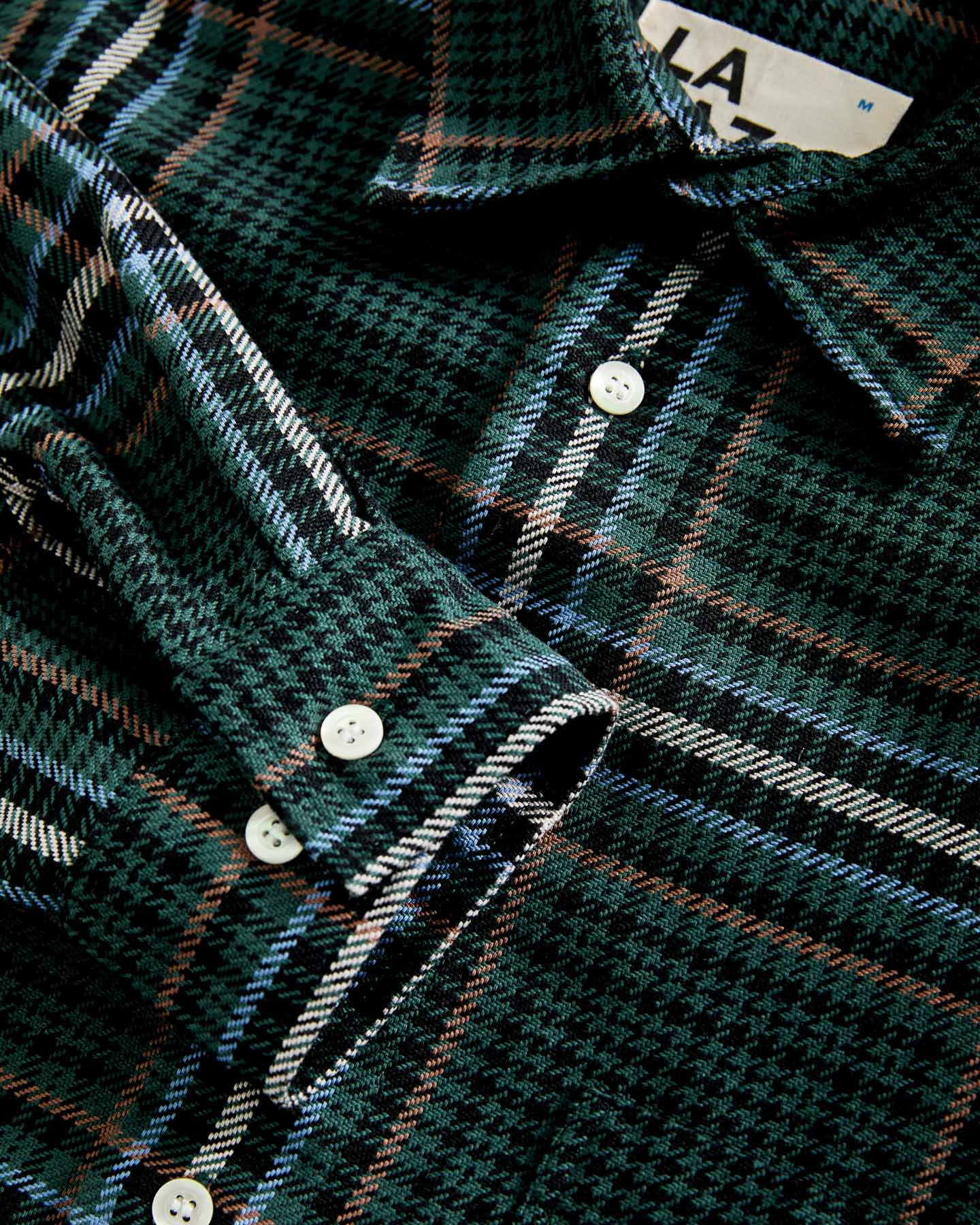 Carvalho Oversized Shirt - Dark Green Checks