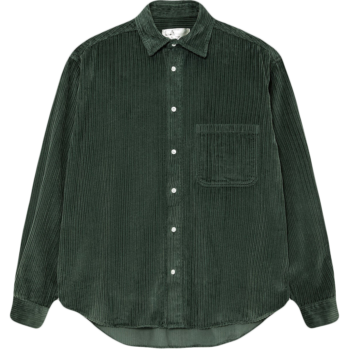 Carvalho Oversized Shirt - Dark Green Cord