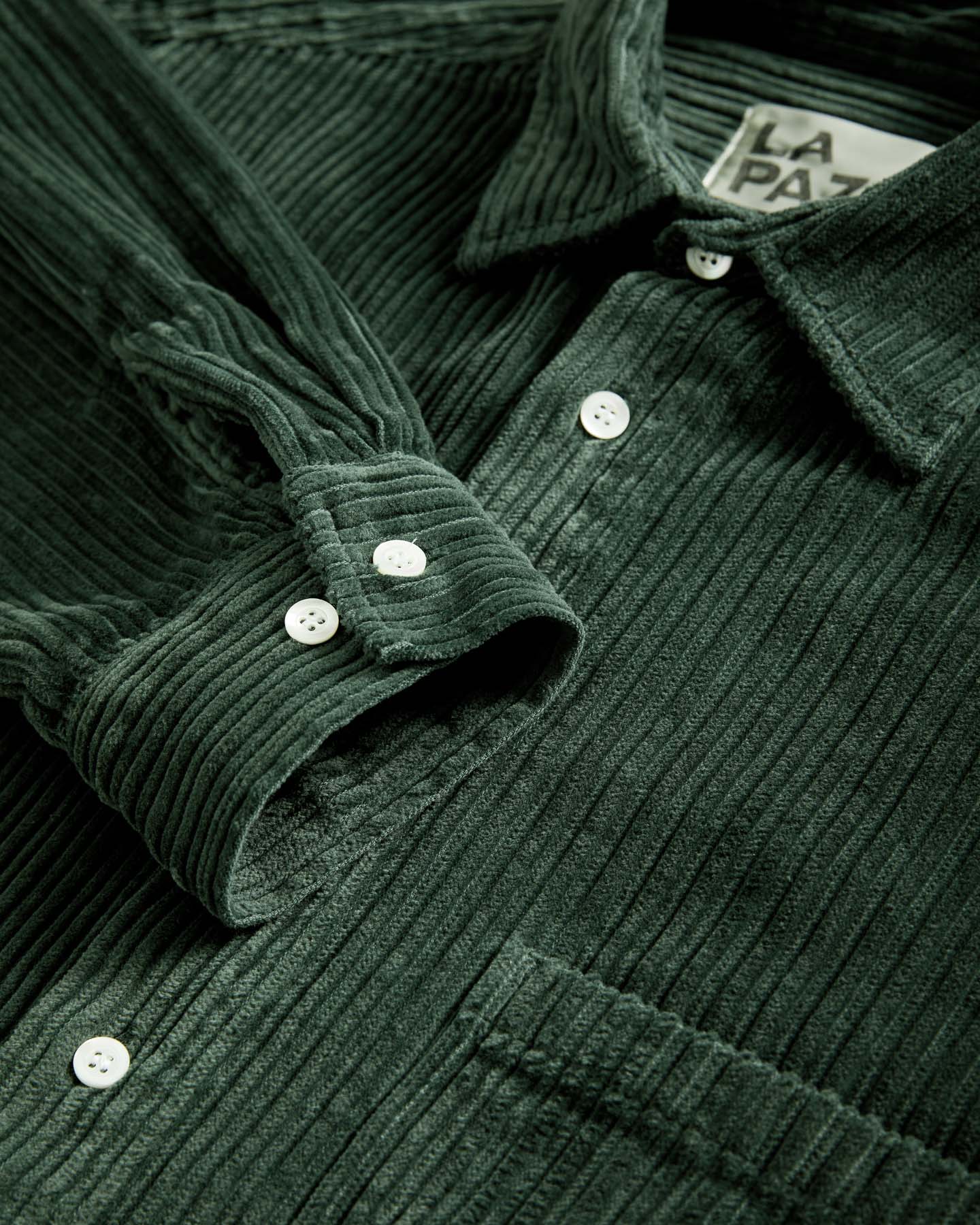 Carvalho Oversized Shirt - Dark Green Cord