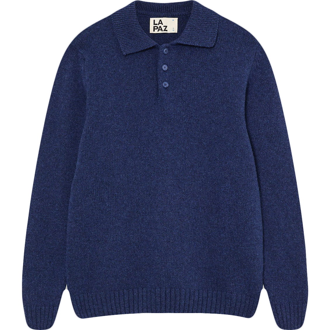 Eça Textured Knitted Polo - Yves Blue