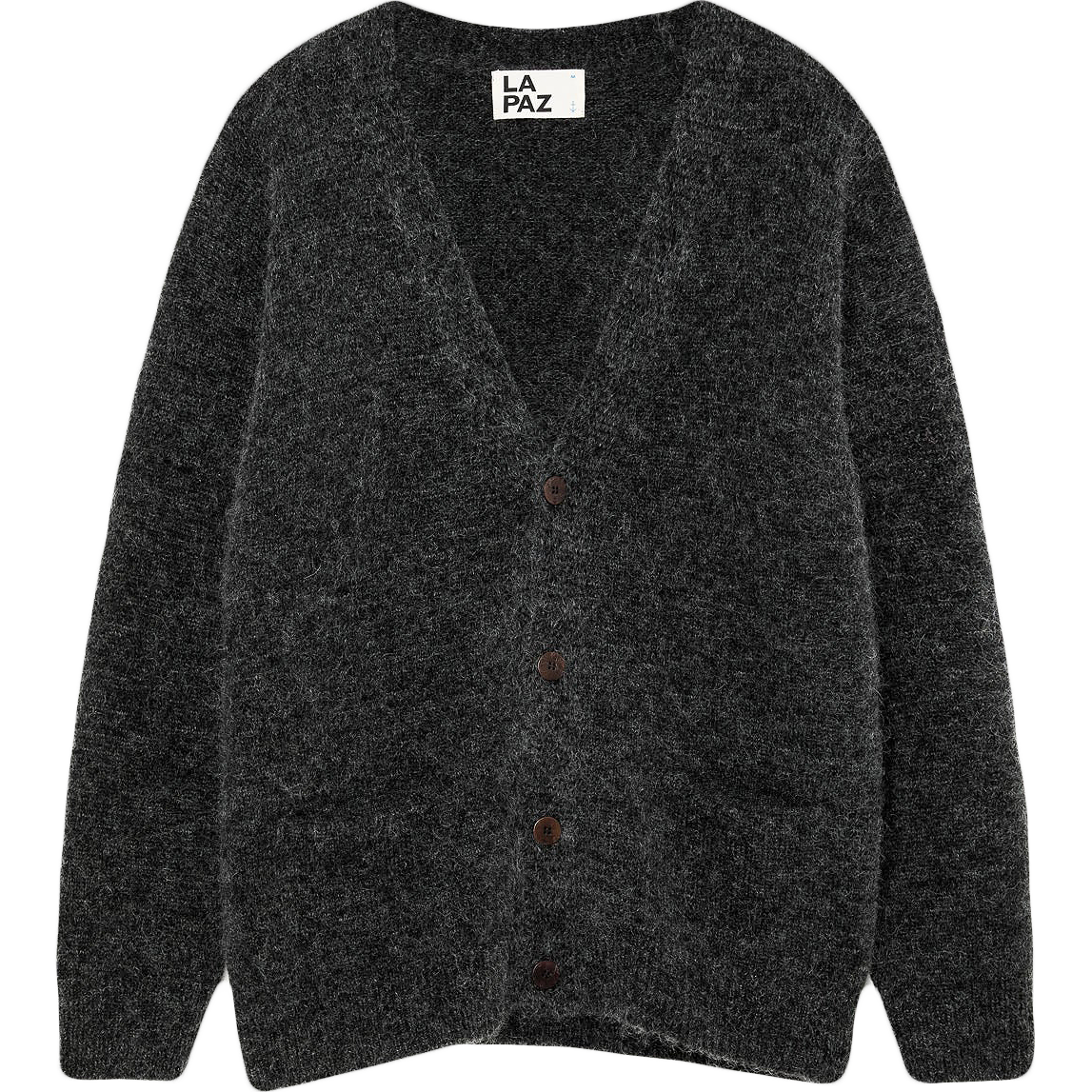 Queiroz Drop Shoulder Cardigan - Black Sand