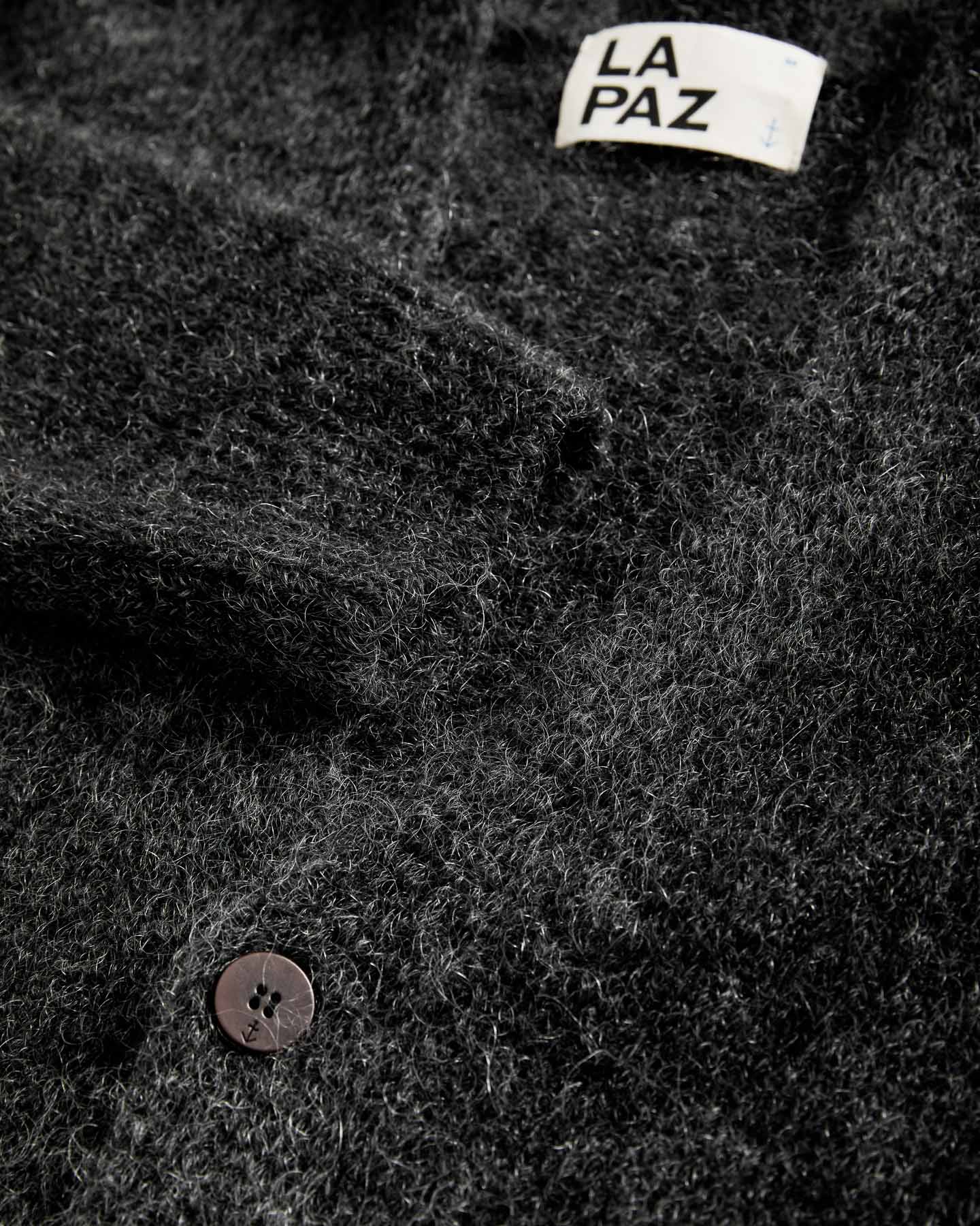 Queiroz Drop Shoulder Cardigan - Black Sand