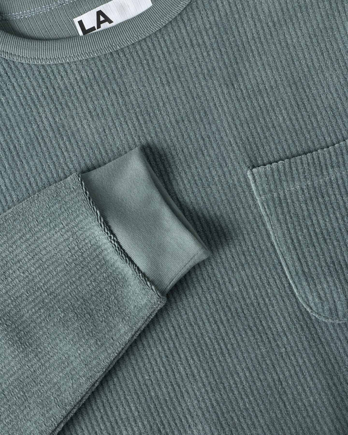 Duarte Ribbed Crewneck - Balsam Green