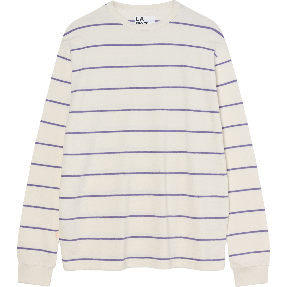 Feijó L/S Tee - Ecru / Grape Stripes