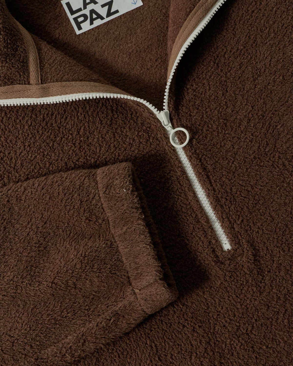 Mata Half-Zip Fleece Sweater - Brown