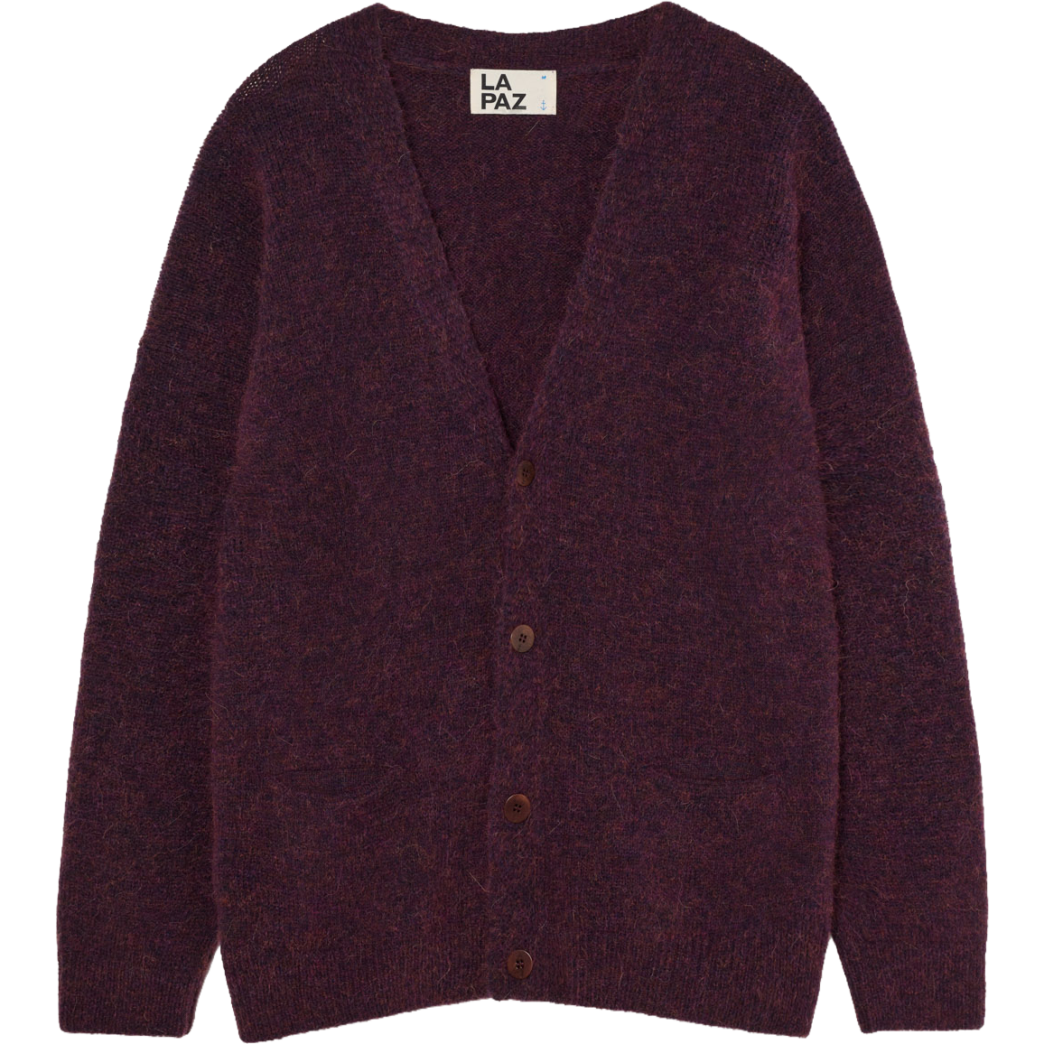 Queiroz Rib Cardigan - Grape