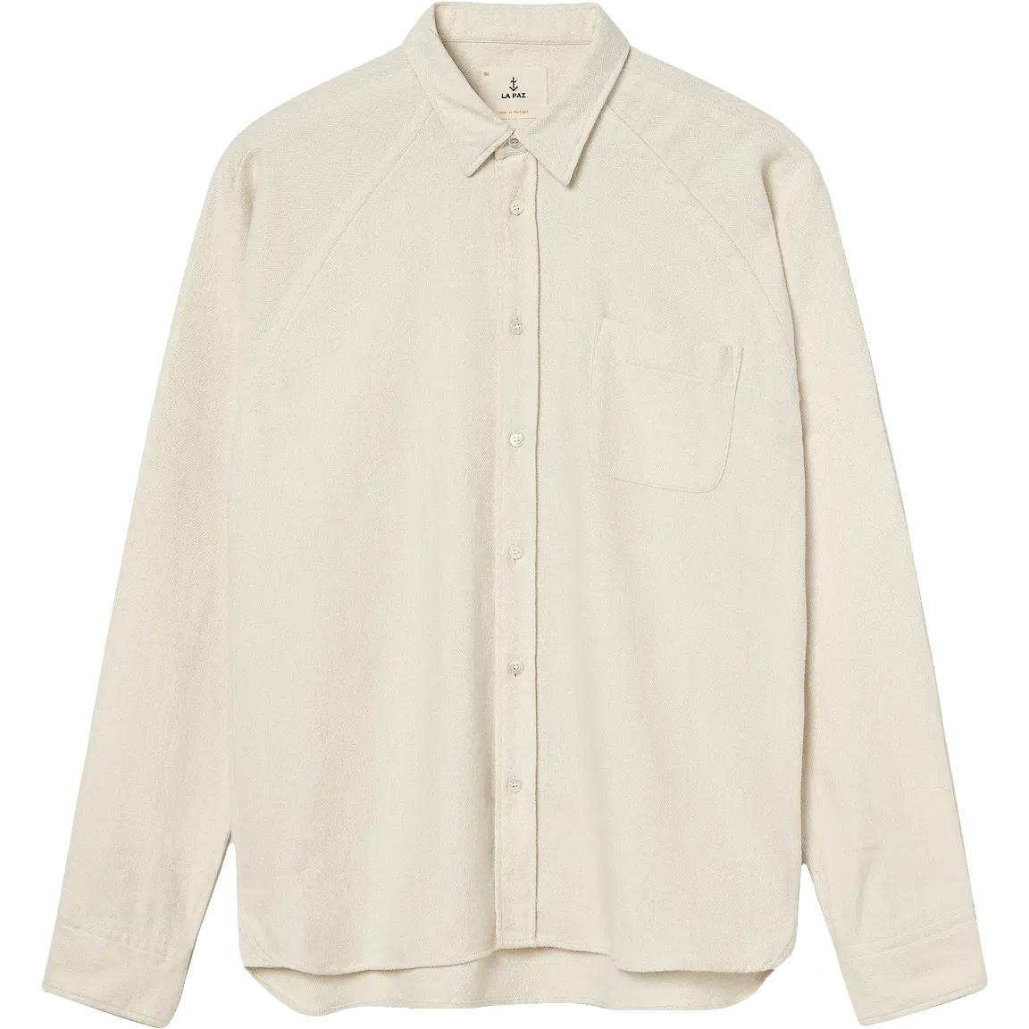 Mirra Raglan Shirt - Ecru Herringbone