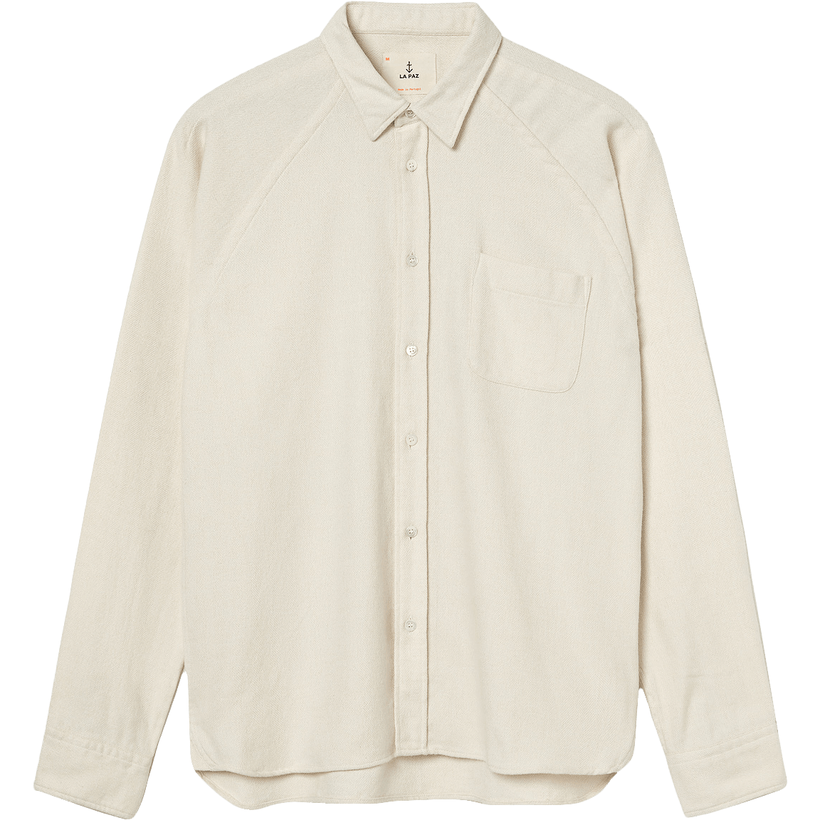 Mirra Raglan Shirt - Ecru Herringbone