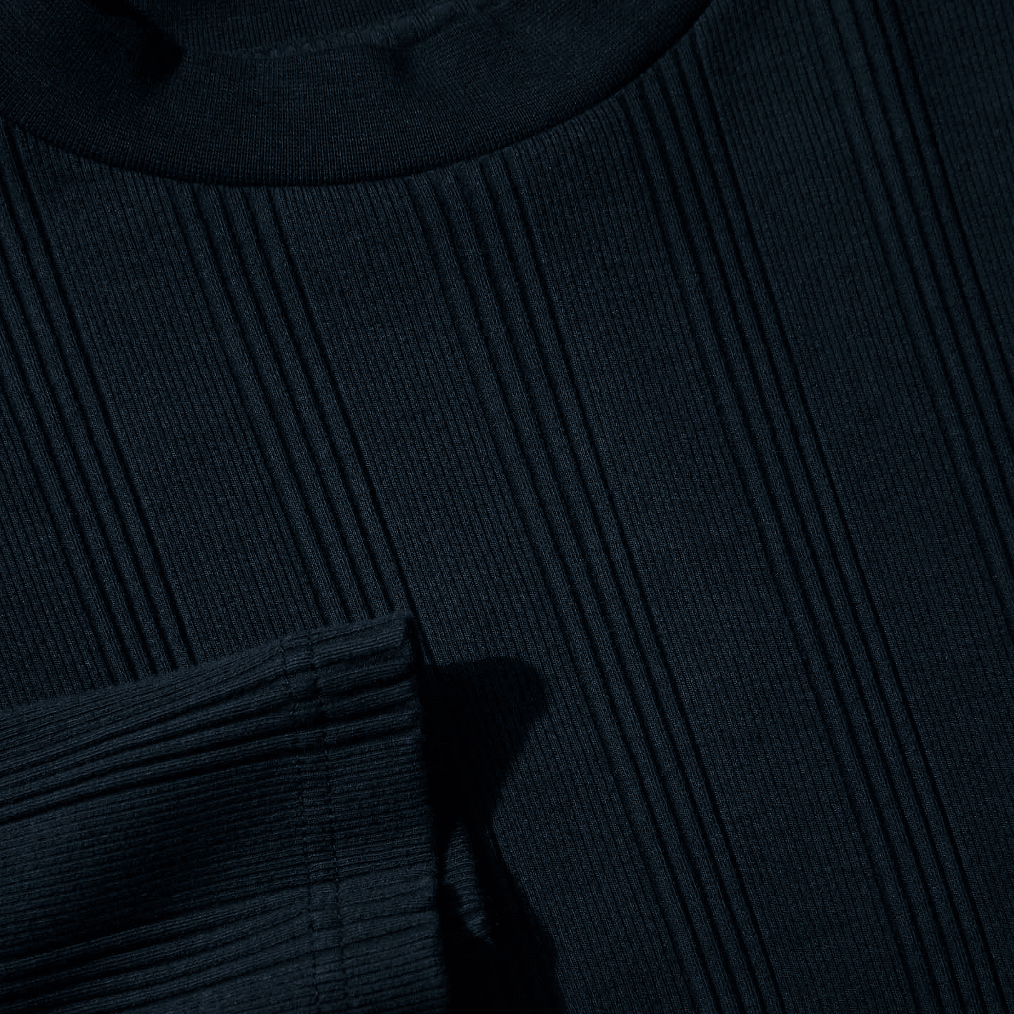 Reis Textured Knit Tee - Dark Navy