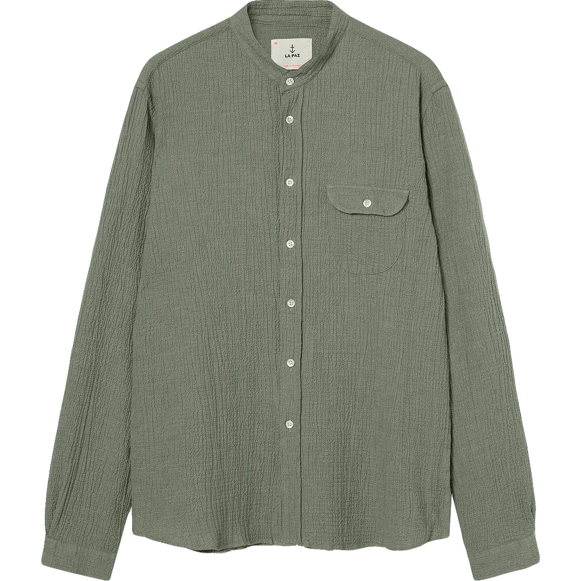 Vieira Collarless Shirt - Mockingbird