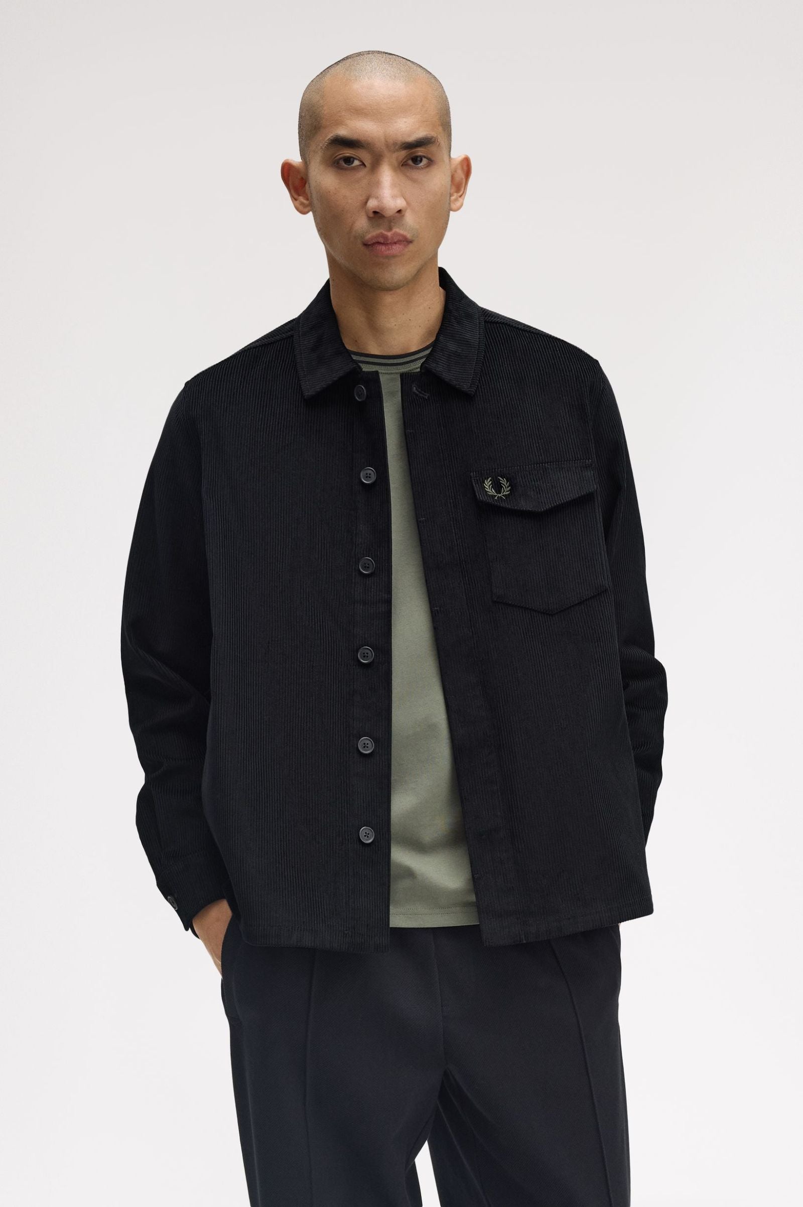 Corduroy Overshirt - Black