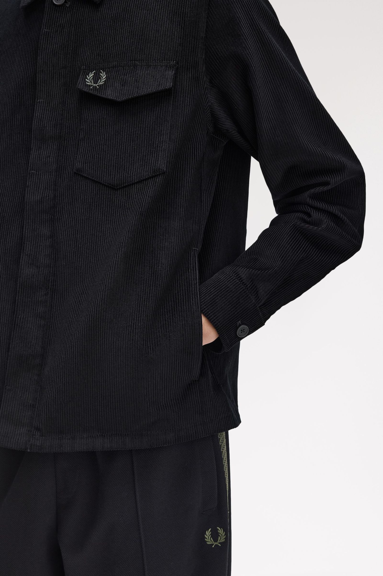 Corduroy Overshirt - Black