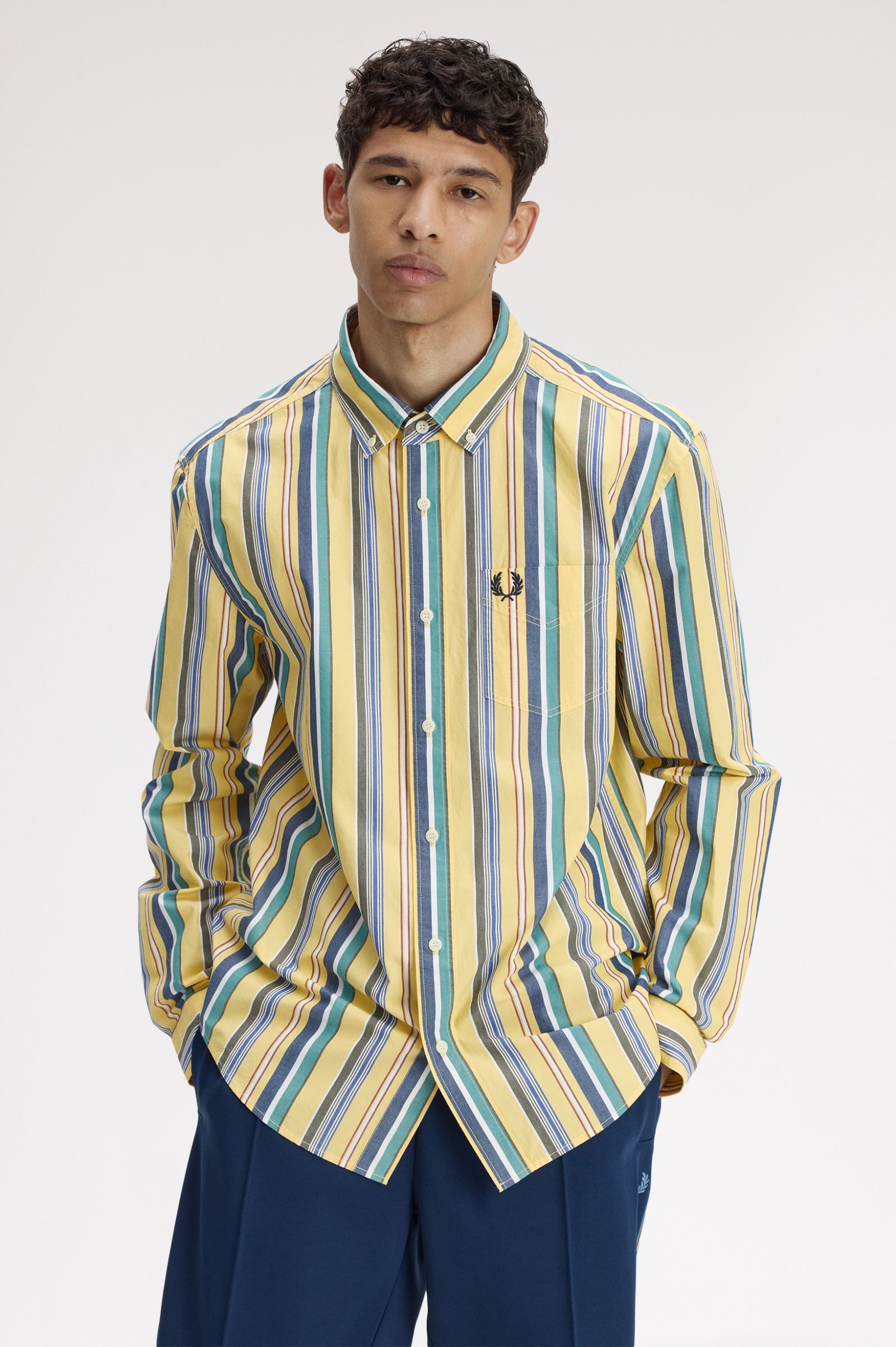 Relaxed Stripe Shirt - Lemon Barley