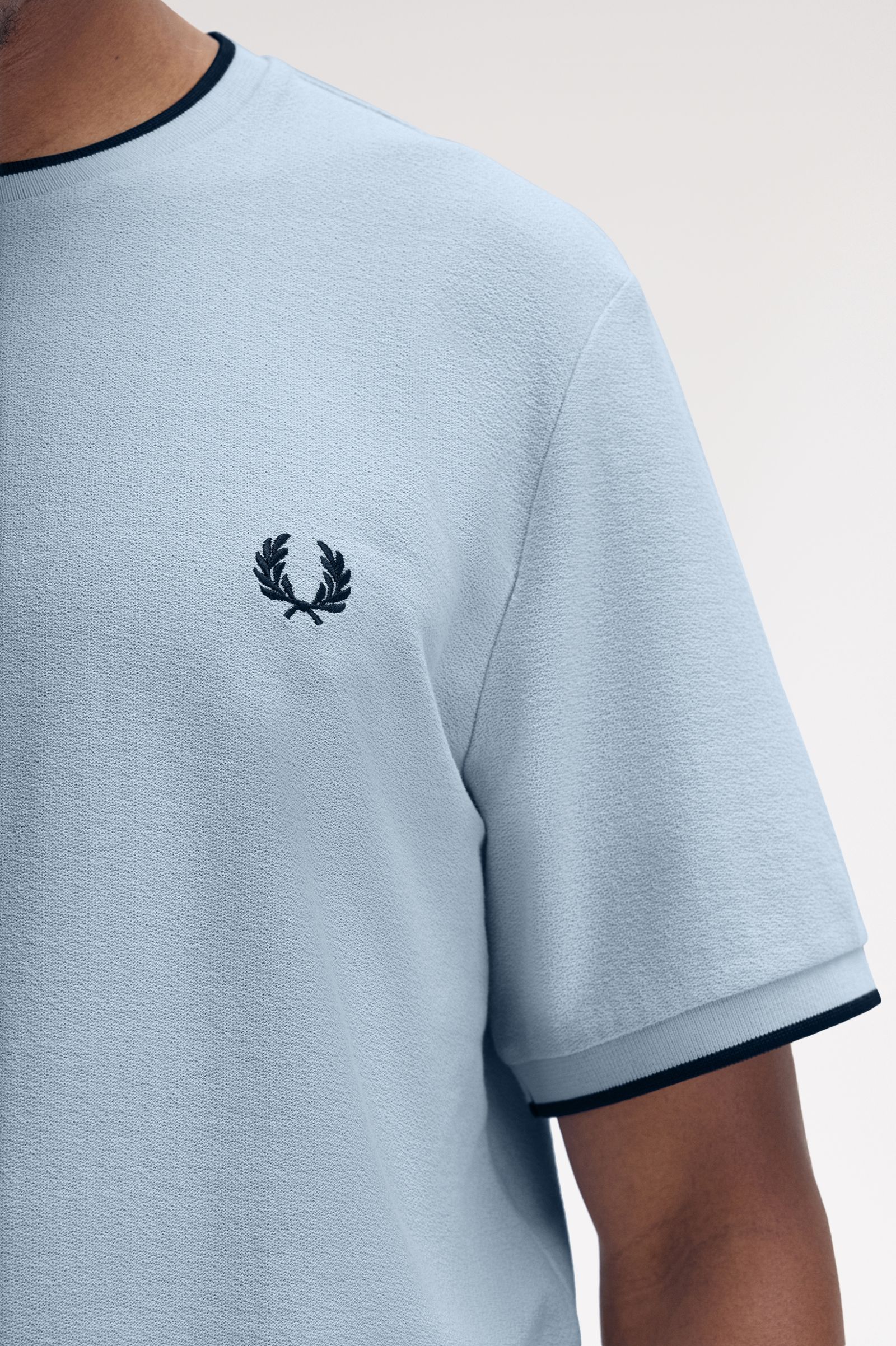 Crepe Pique T-Shirt - Light Smoke