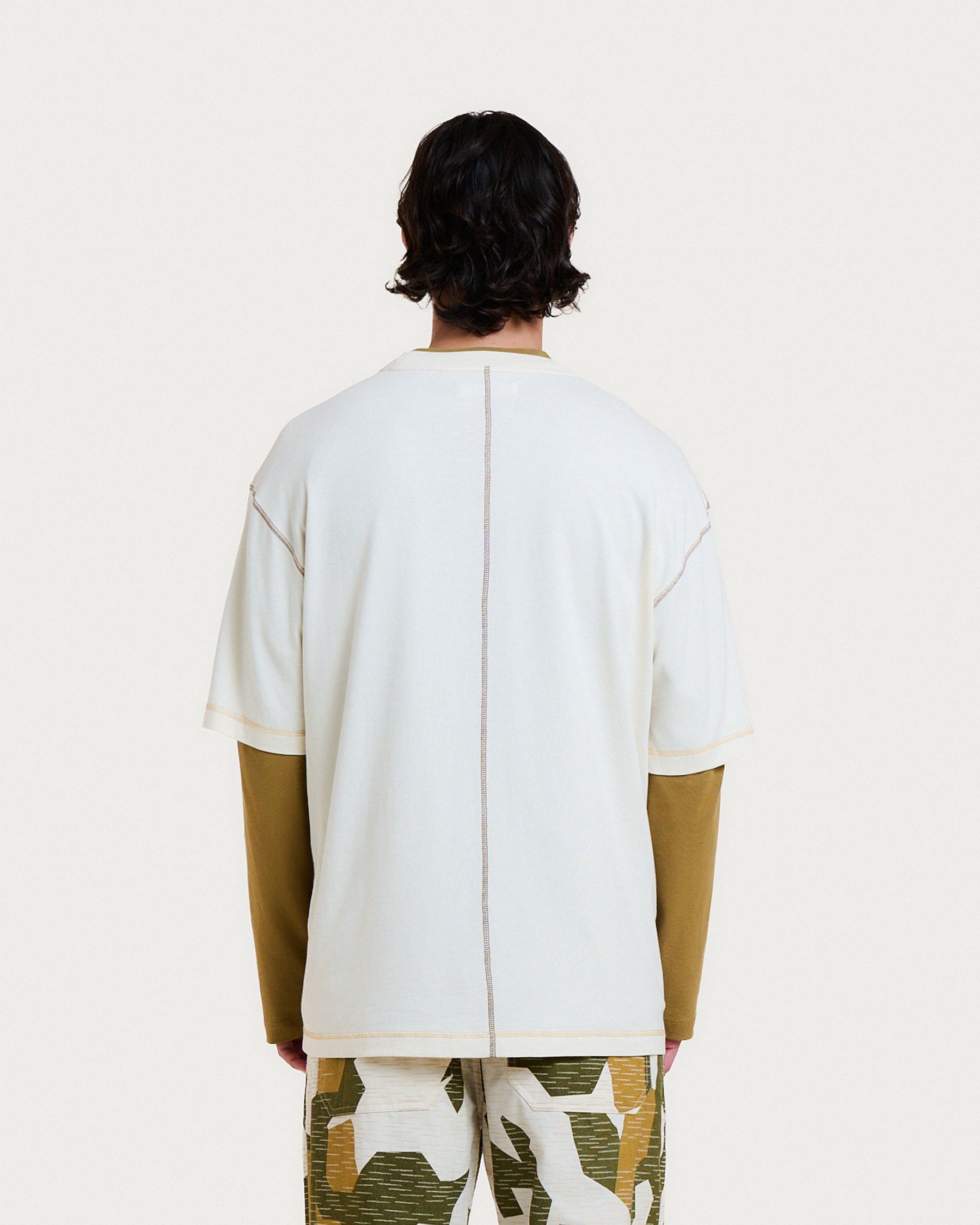Multico Baseball Tee - Cream / Brown