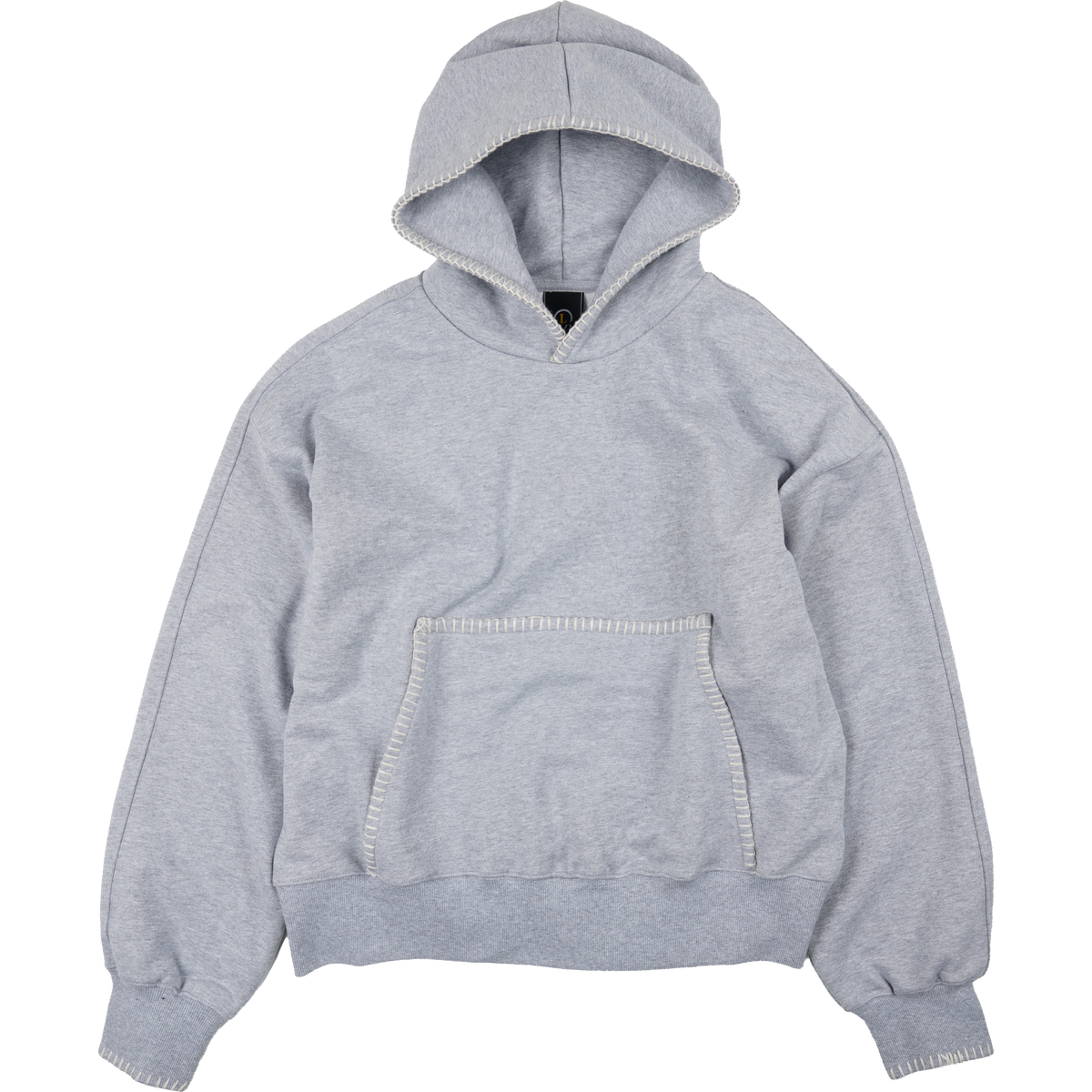 Needle Stitch Pullover Hoody - Gray