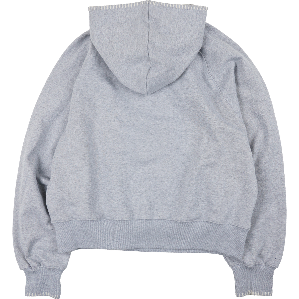Needle Stitch Pullover Hoody - Gray