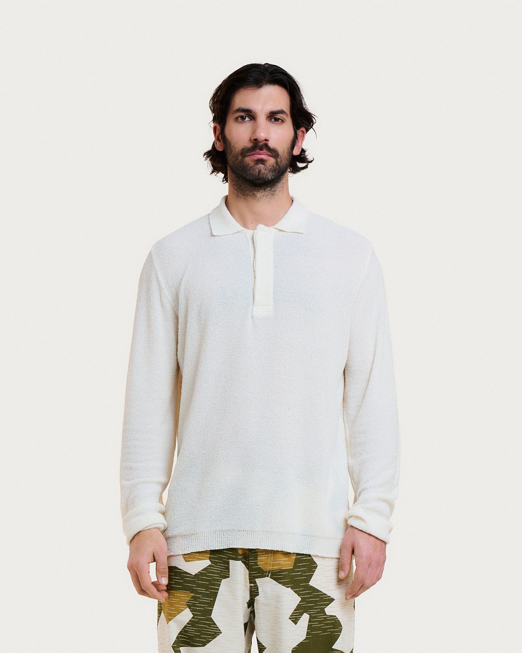 Nemesis Spuma Knit Polo - Ecru