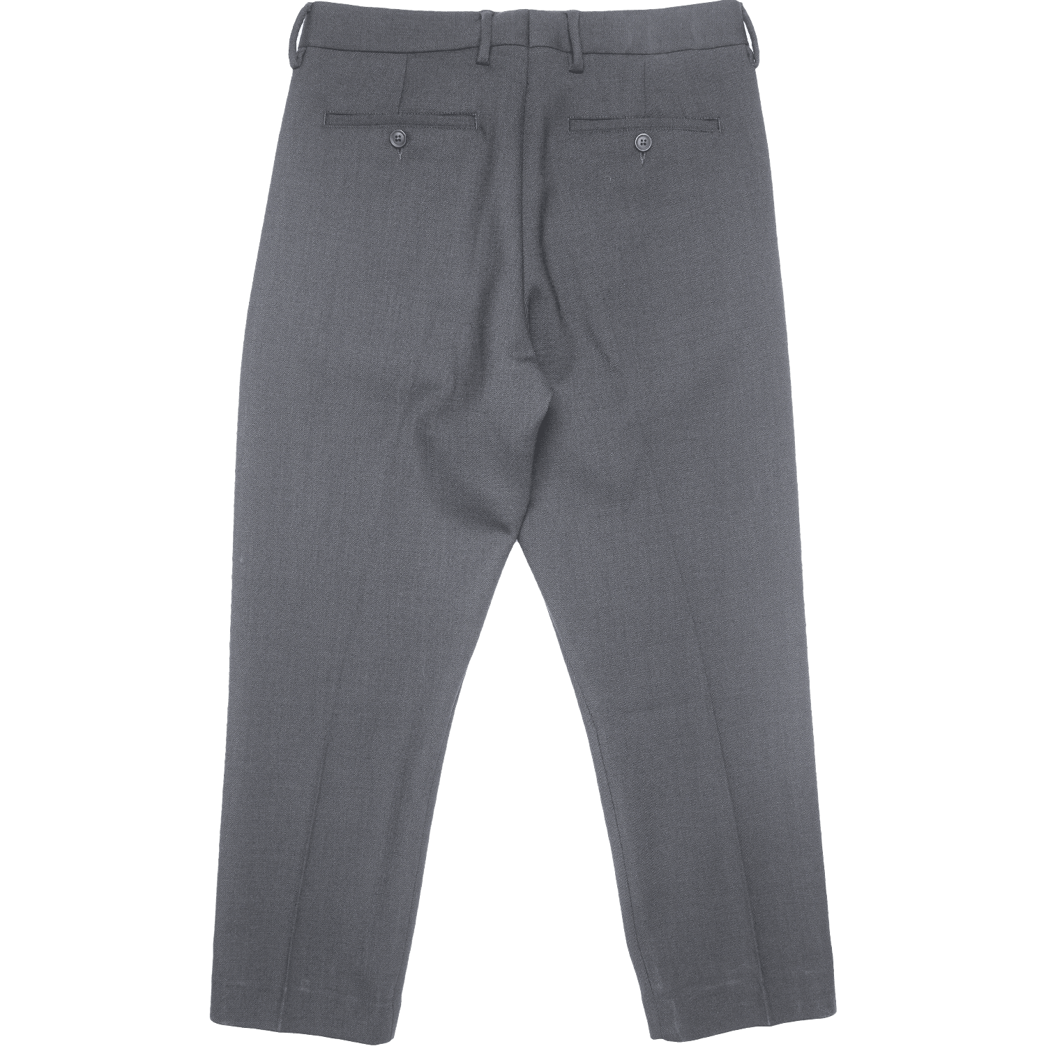 Bill Cropped Tapered Wool Dress Pant - Dark Gray