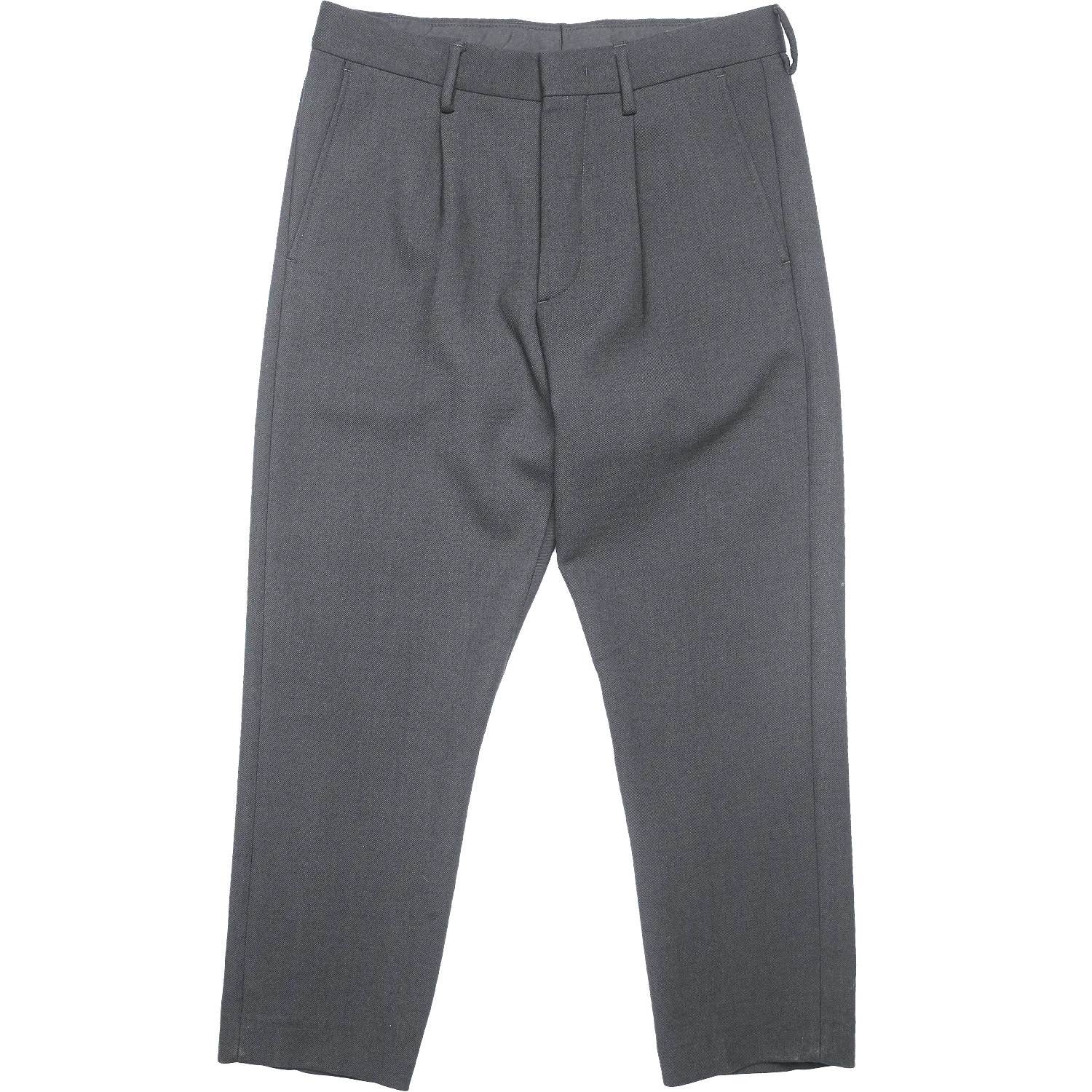 Bill Cropped Tapered Wool Dress Pant - Dark Gray