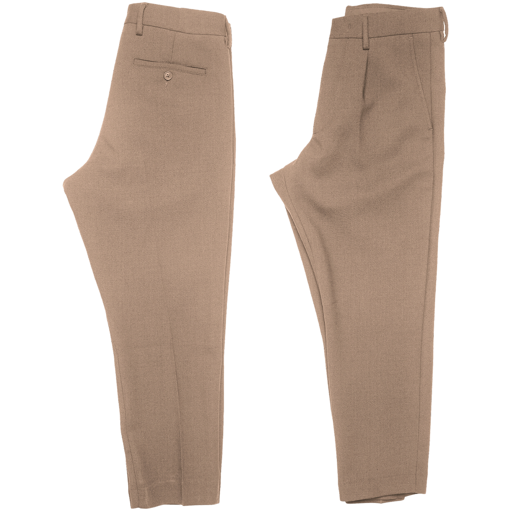 Bill Cropped Tapered Wool Dress Pant - Pyramid