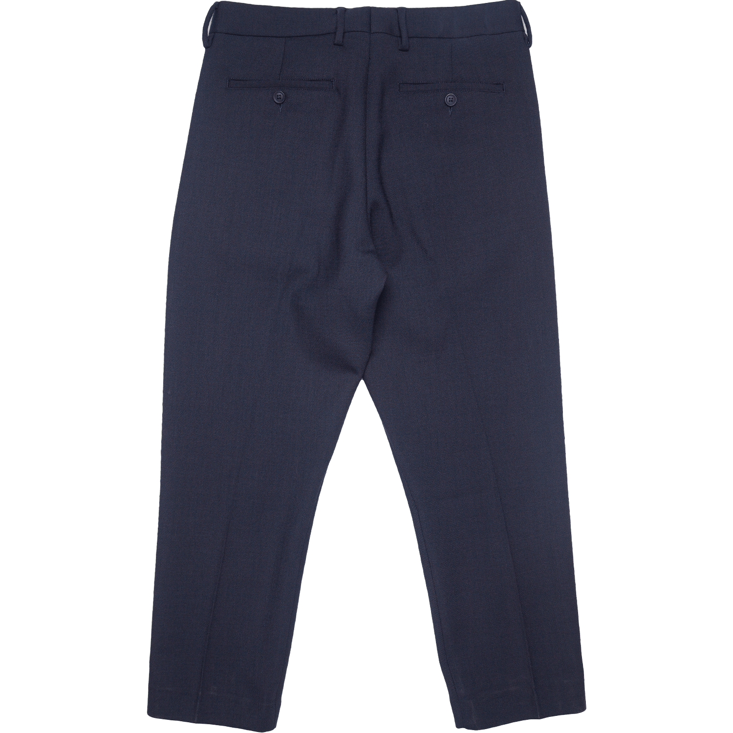 Bill Cropped Tapered Wool Dress Pant - Navy