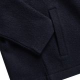 Ivan Boiled Wool Jacket - Navy