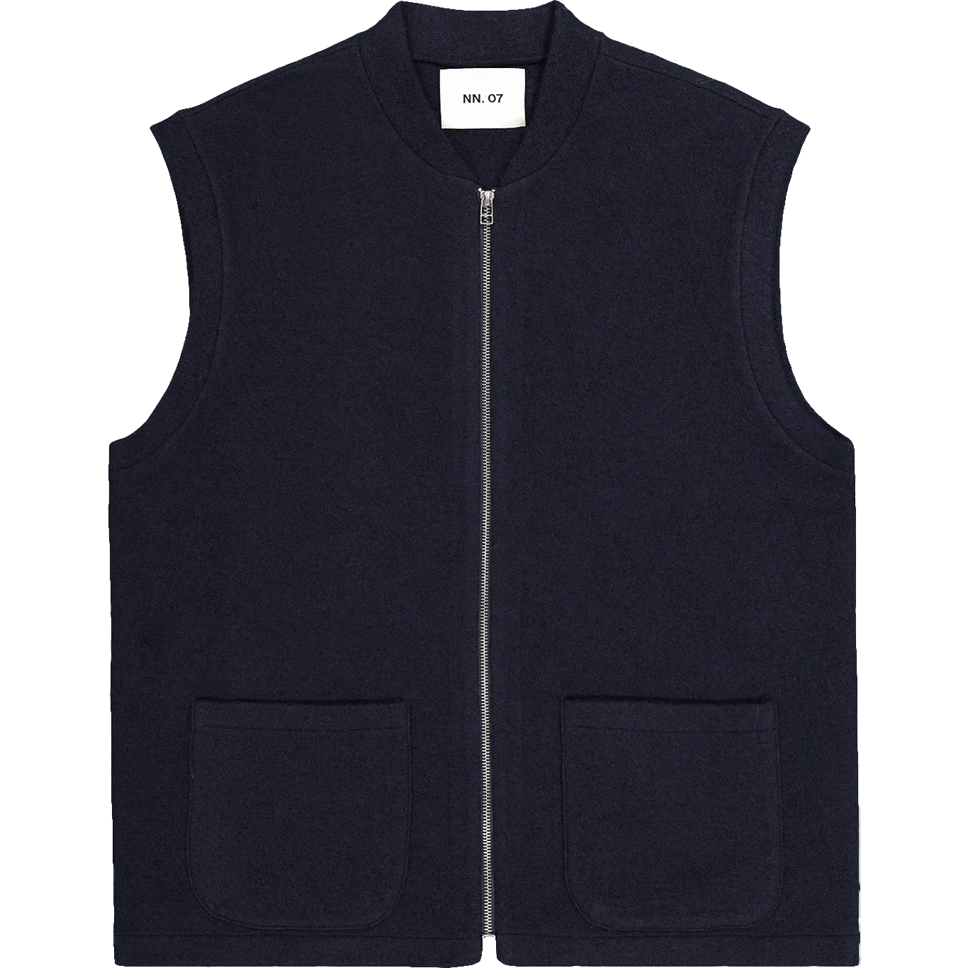 Boiled Zip Vest - Navy