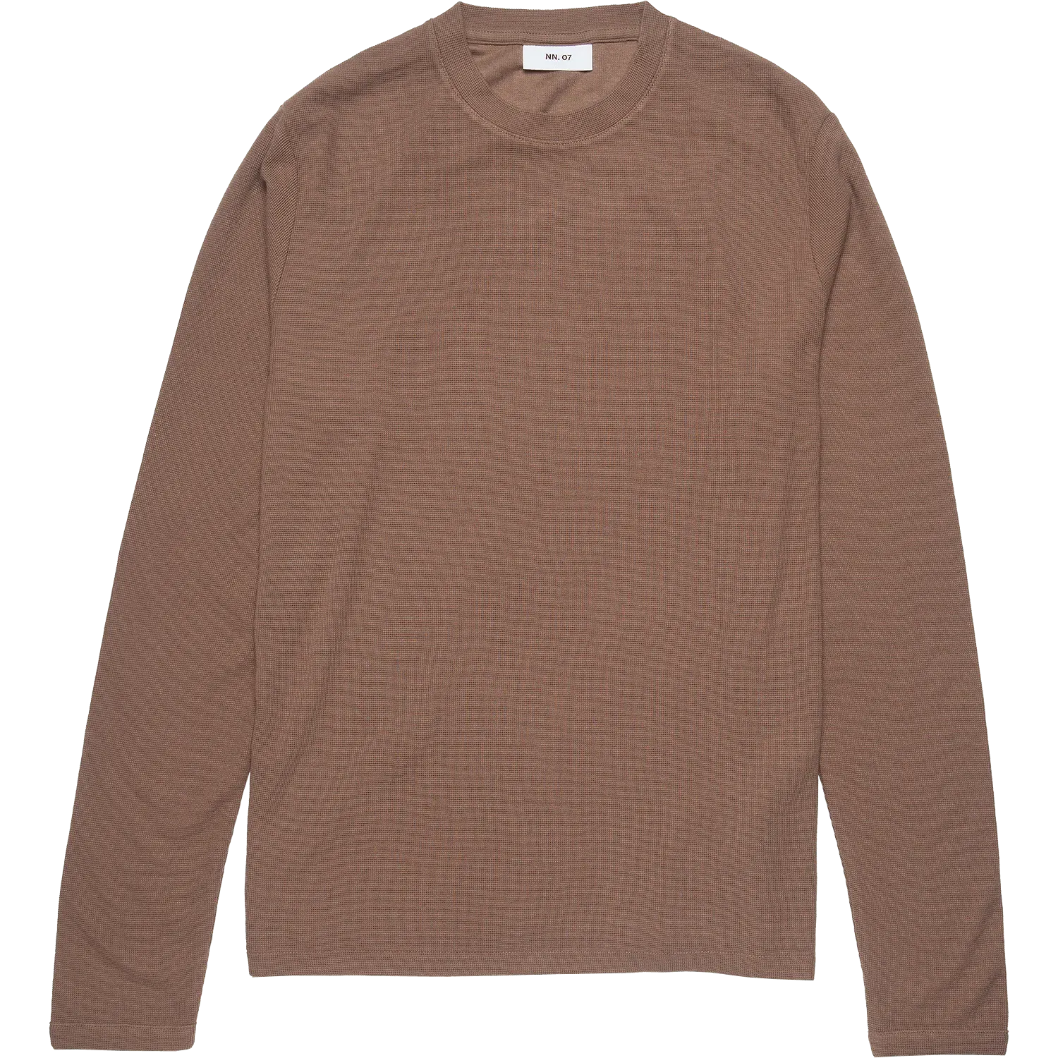 Clive Waffle Long Sleeve Tee - Shitake