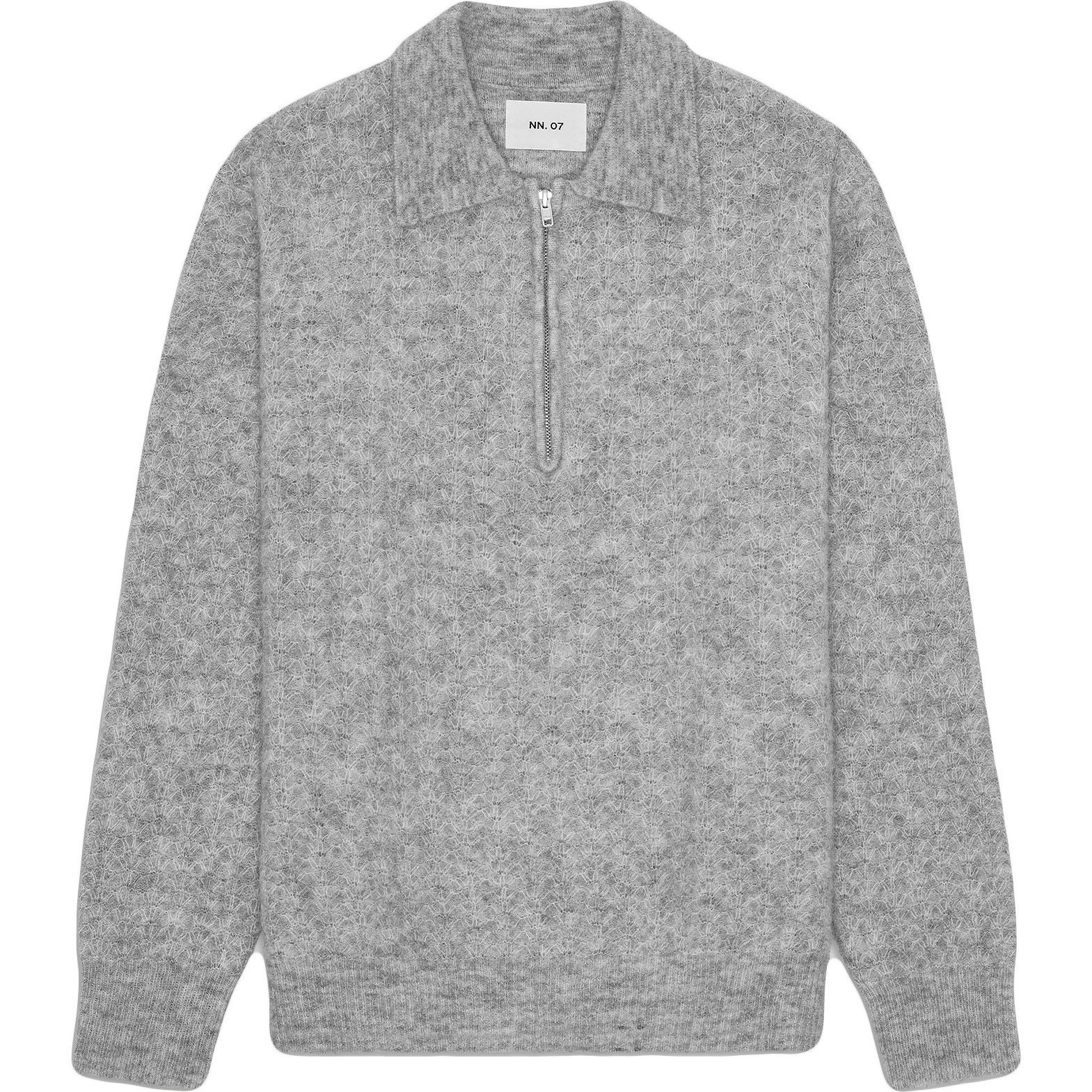 Alfie Half Zip Polo - Sable Grey