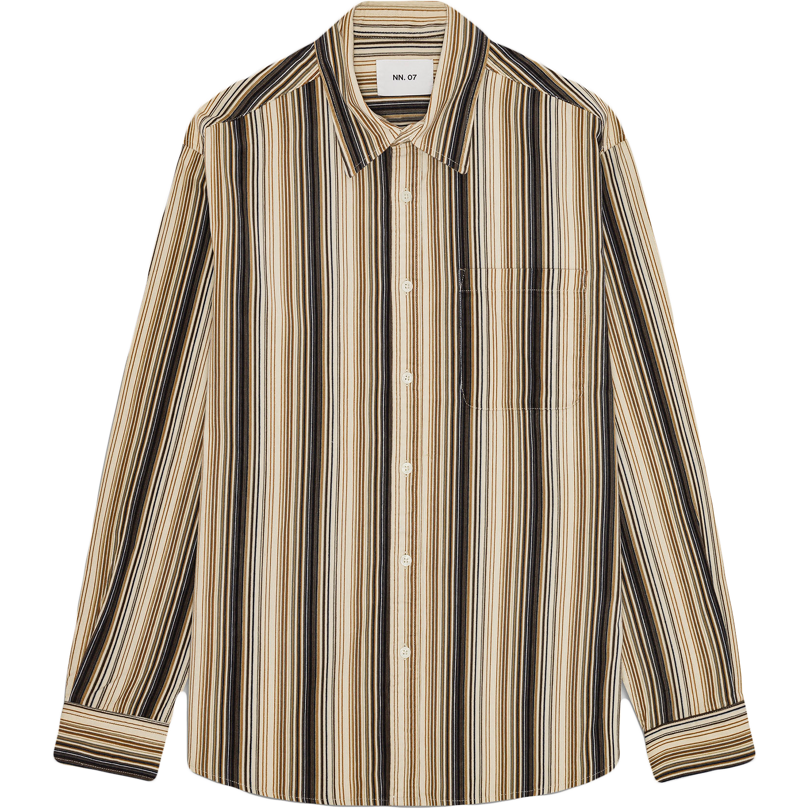 Deon Corduroy Shirt - Green Stripe