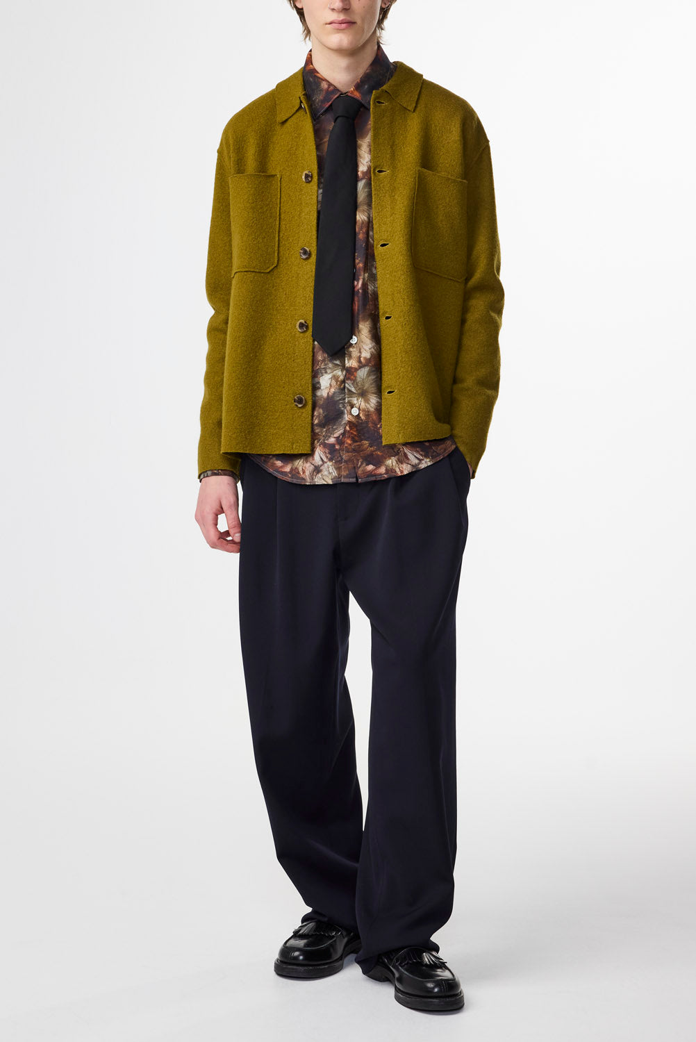 Jonas Boiled Wool Overshirt - Firene