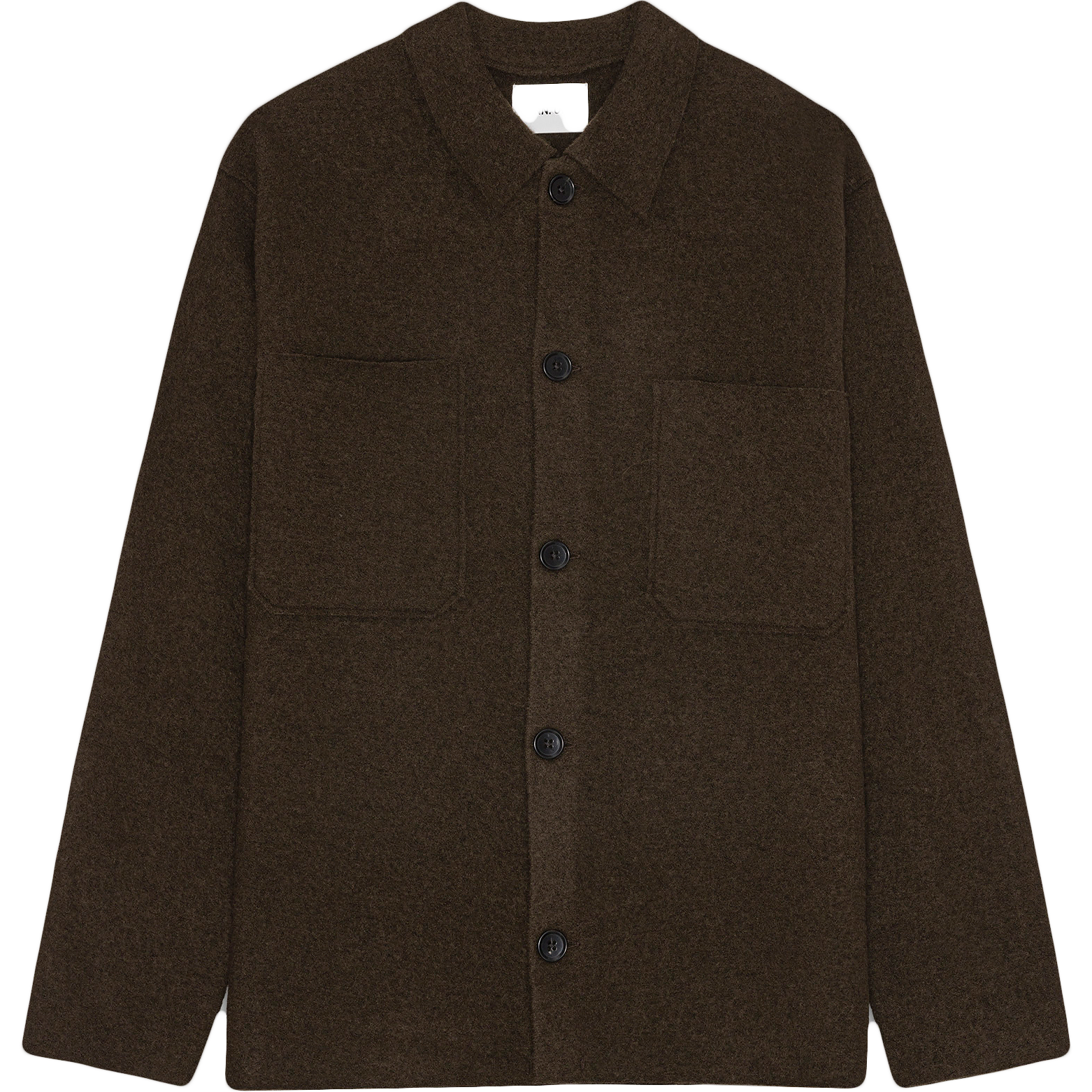 Jonas Boiled Wool Overshirt - Demitasse