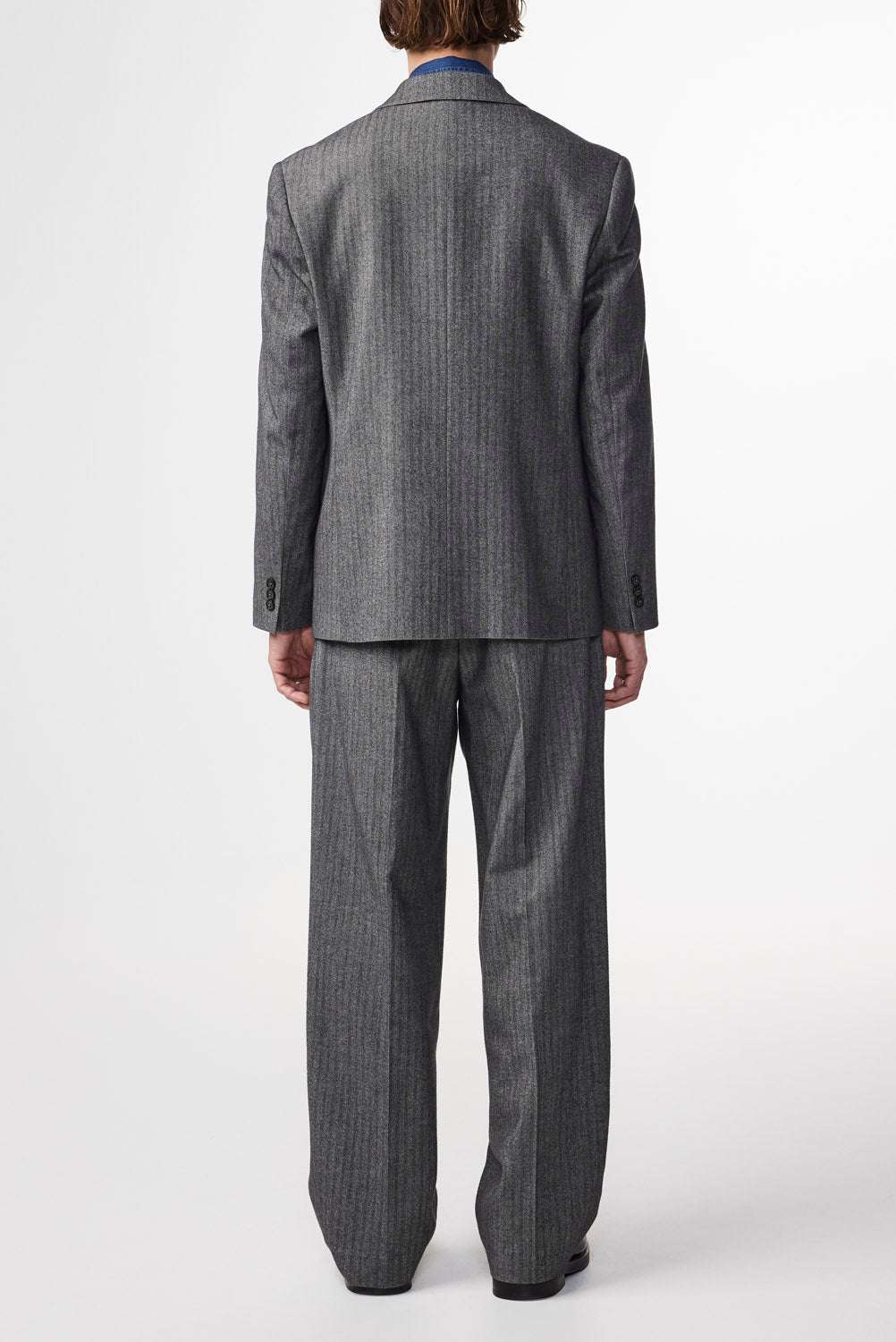 Justin Herringbone Relaxed Fit Pant - Black Melange