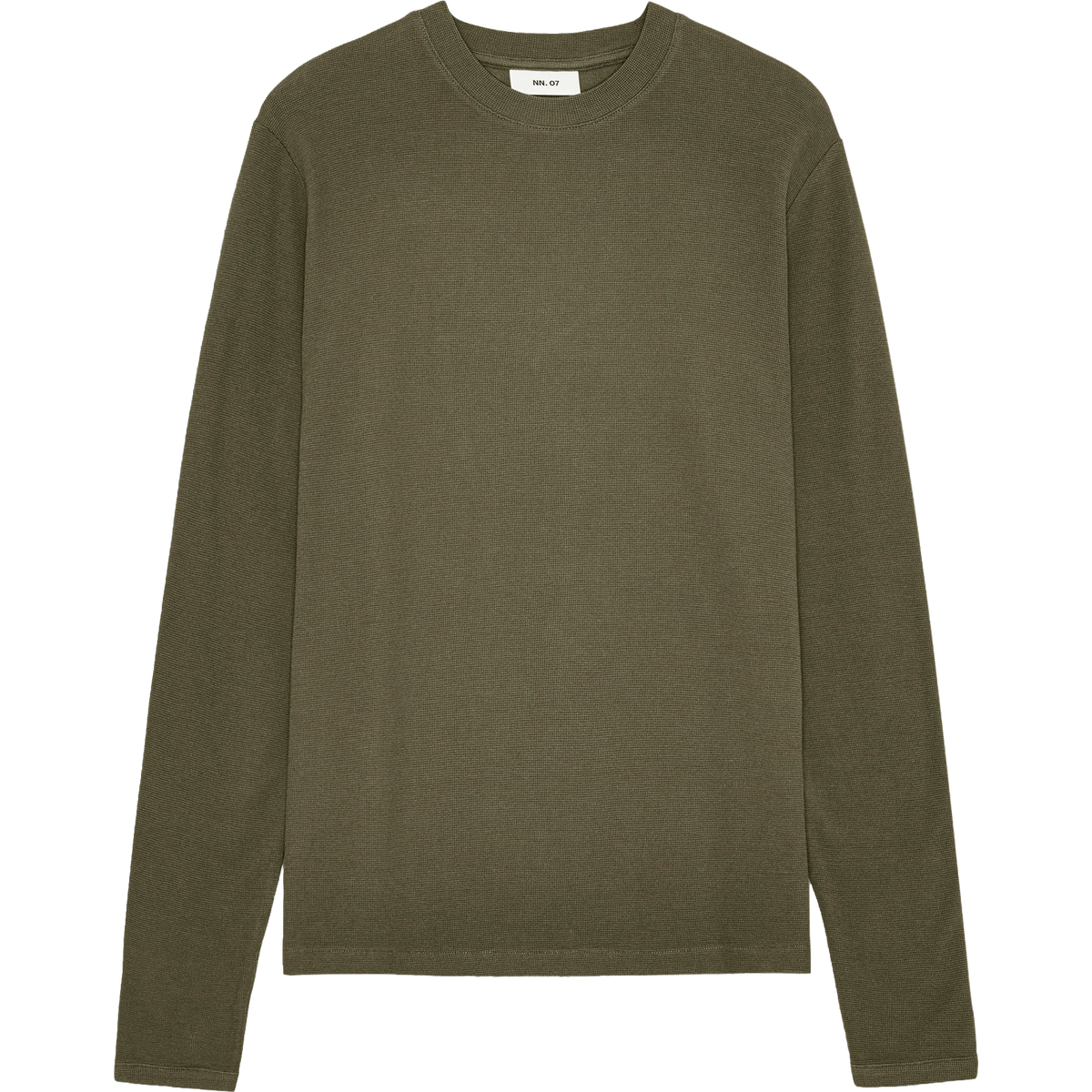 Clive Waffle Long Sleeve Tee - Shadow Moss