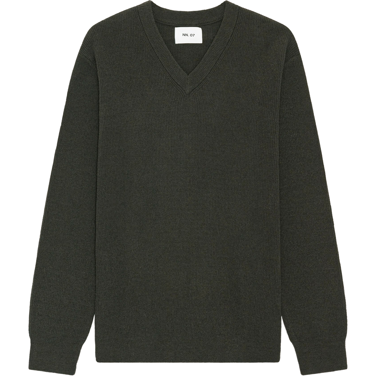 Danny Soft Rib V-Neck - Dark Army